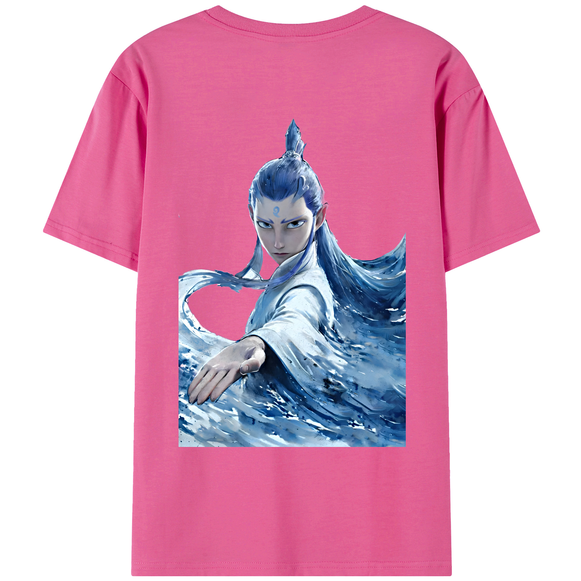 （画像用） Ne Zha 2 ナタ 魔童の大暴れ レディース半袖Tシャツ(バックプリント)