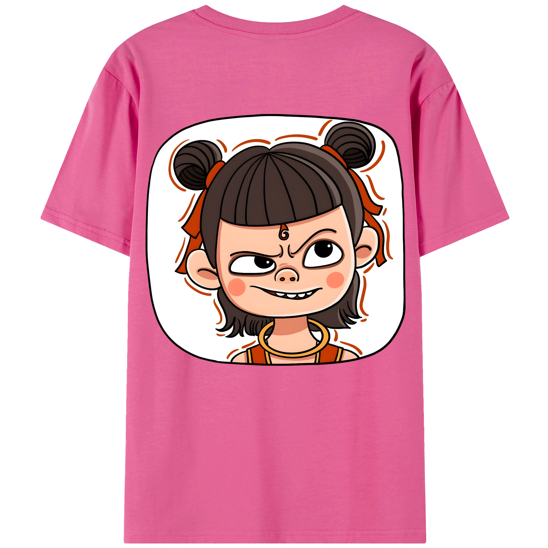 （画像用） Ne Zha 2 ナタ 魔童の大暴れ レディース半袖Tシャツ(バックプリント)