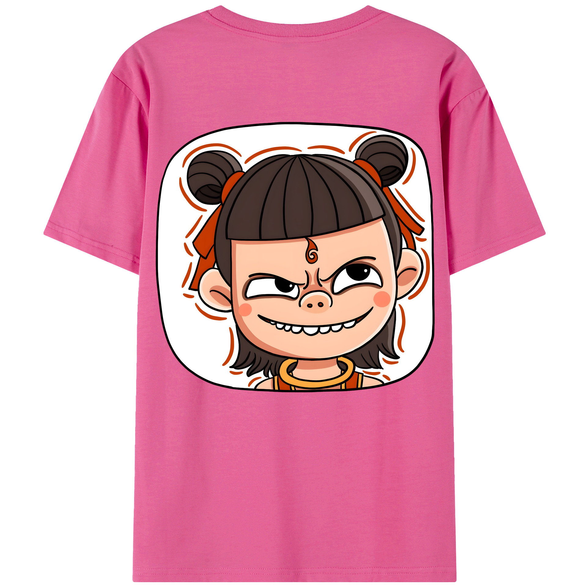 （画像用） Ne Zha 2 ナタ 魔童の大暴れ レディース半袖Tシャツ(バックプリント)
