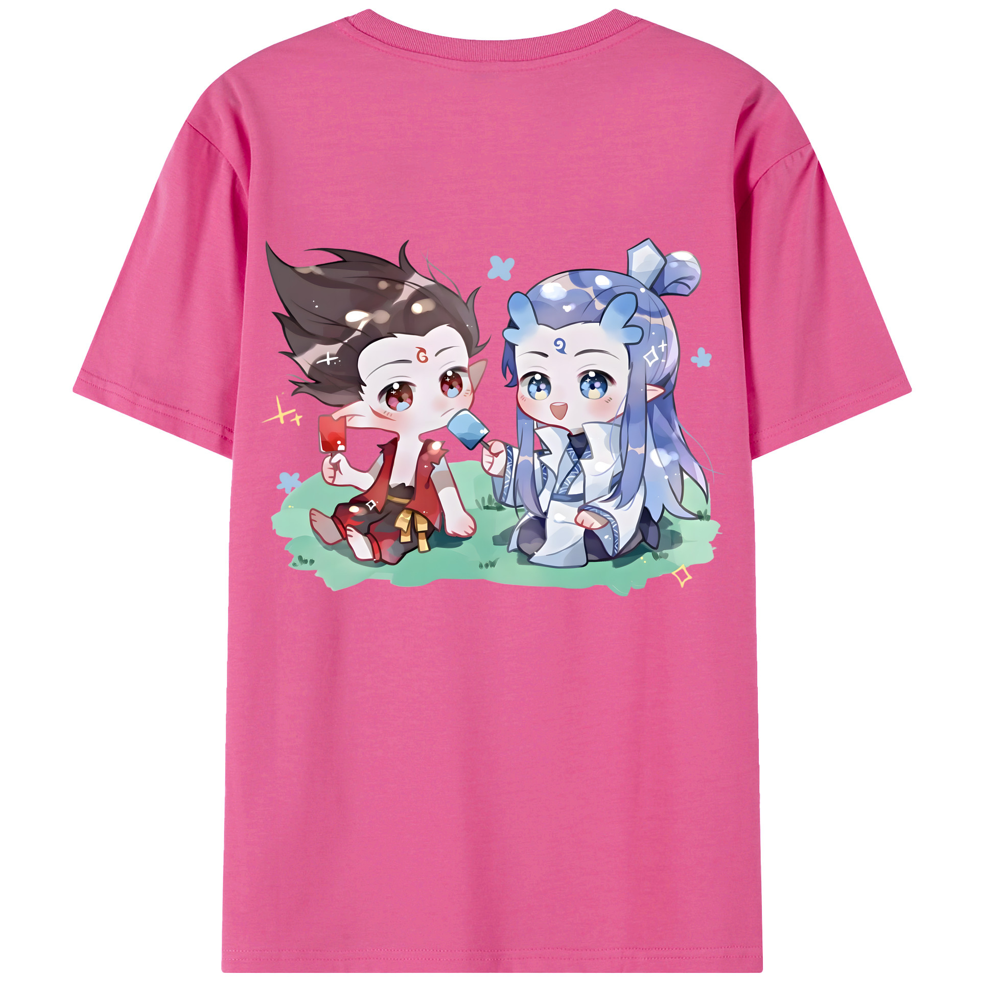 （画像用） Ne Zha 2 ナタ 魔童の大暴れ レディース半袖Tシャツ(バックプリント)