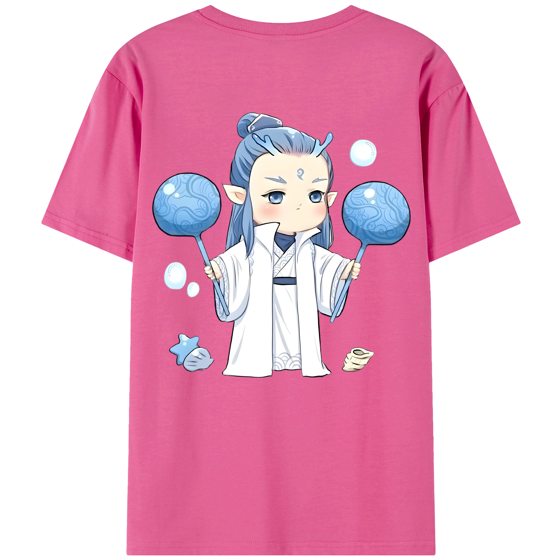 （画像用） Ne Zha 2 ナタ 魔童の大暴れ レディース半袖Tシャツ(バックプリント)