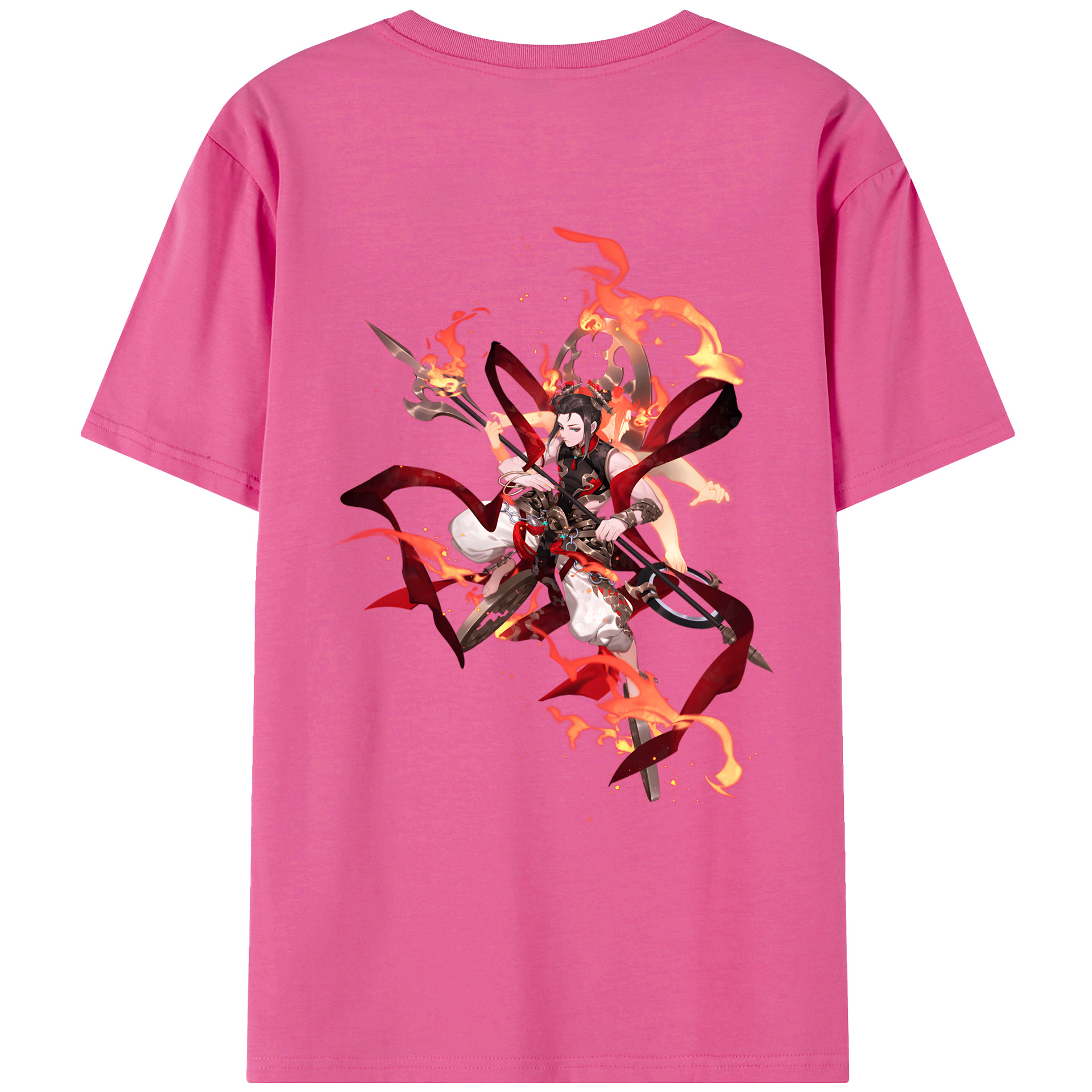 （画像用） Ne Zha 2 ナタ 魔童の大暴れ レディース半袖Tシャツ(バックプリント)