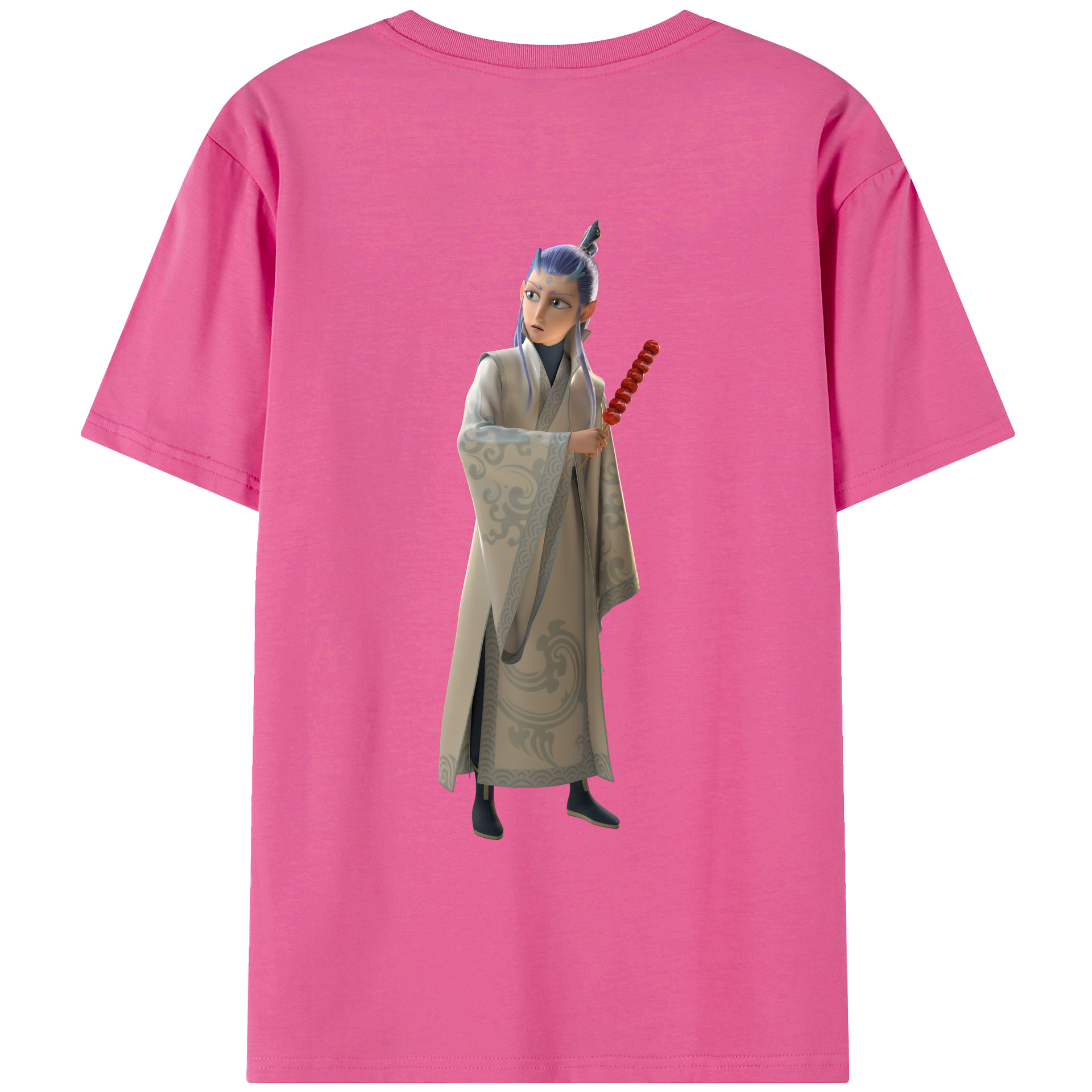 （画像用） Ne Zha 2 ナタ 魔童の大暴れ レディース半袖Tシャツ(バックプリント)