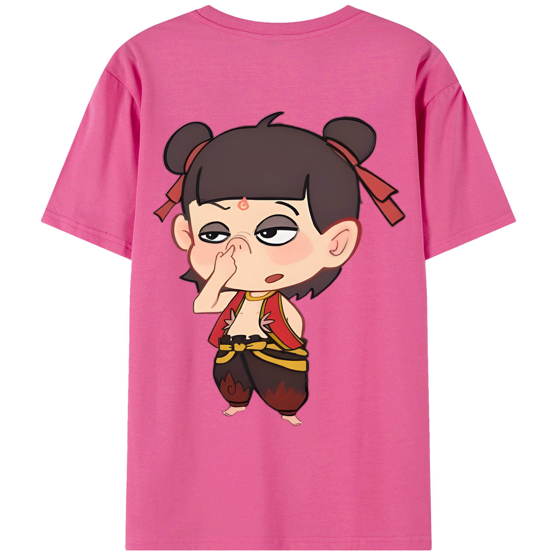 （画像用） Ne Zha 2 ナタ 魔童の大暴れ レディース半袖Tシャツ(バックプリント)