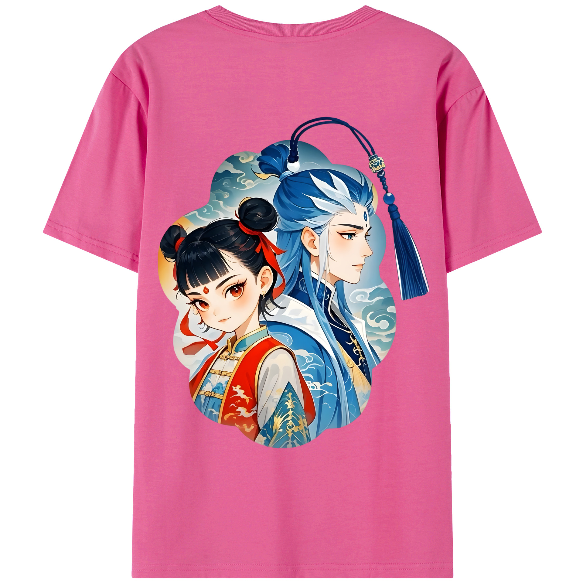 （画像用） Ne Zha 2 ナタ 魔童の大暴れ レディース半袖Tシャツ(バックプリント)