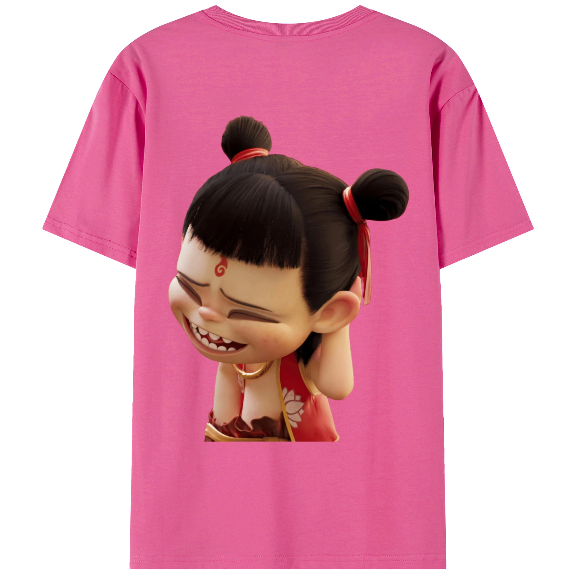 （画像用） Ne Zha 2 ナタ 魔童の大暴れ レディース半袖Tシャツ(バックプリント)