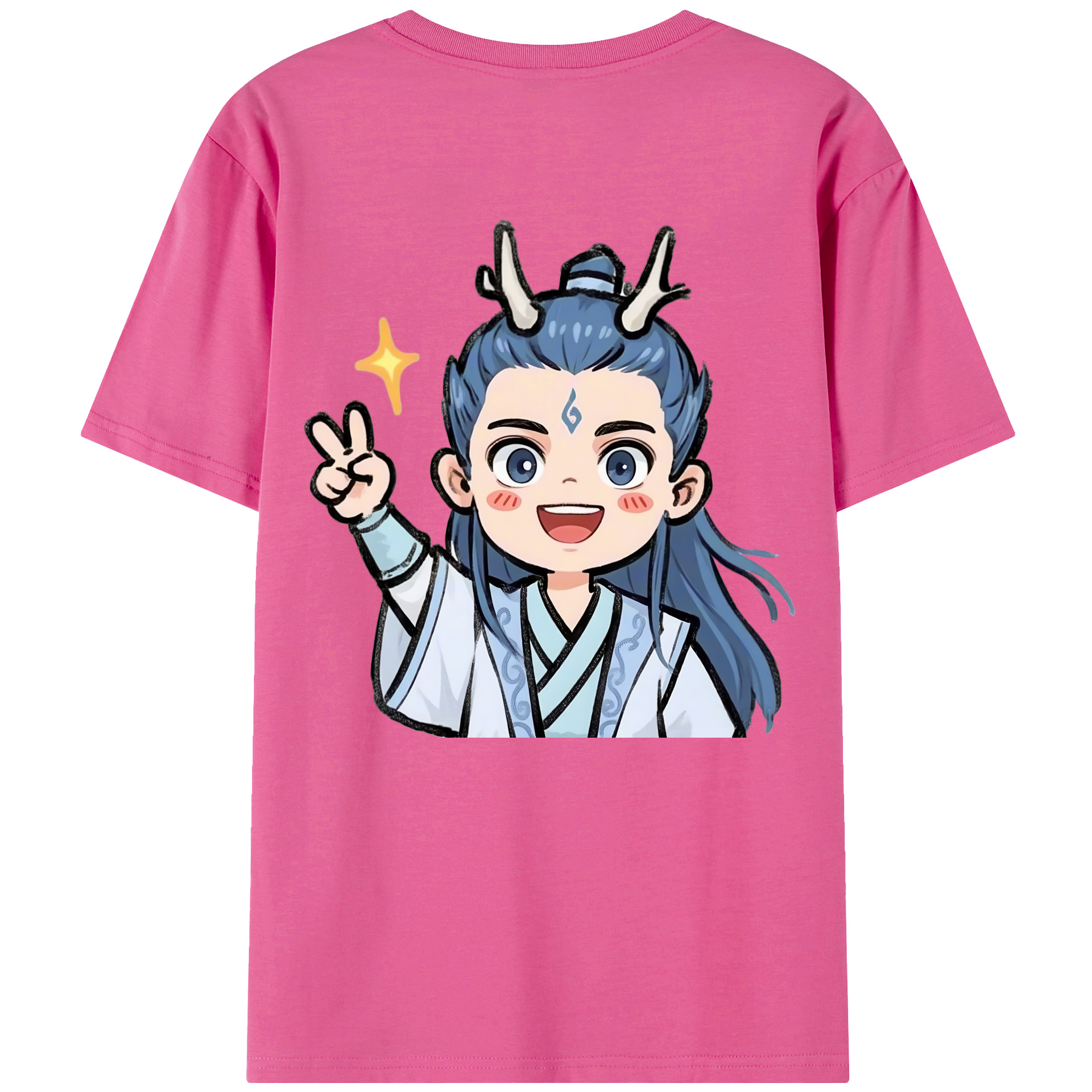 （画像用） Ne Zha 2 ナタ 魔童の大暴れ レディース半袖Tシャツ(バックプリント)