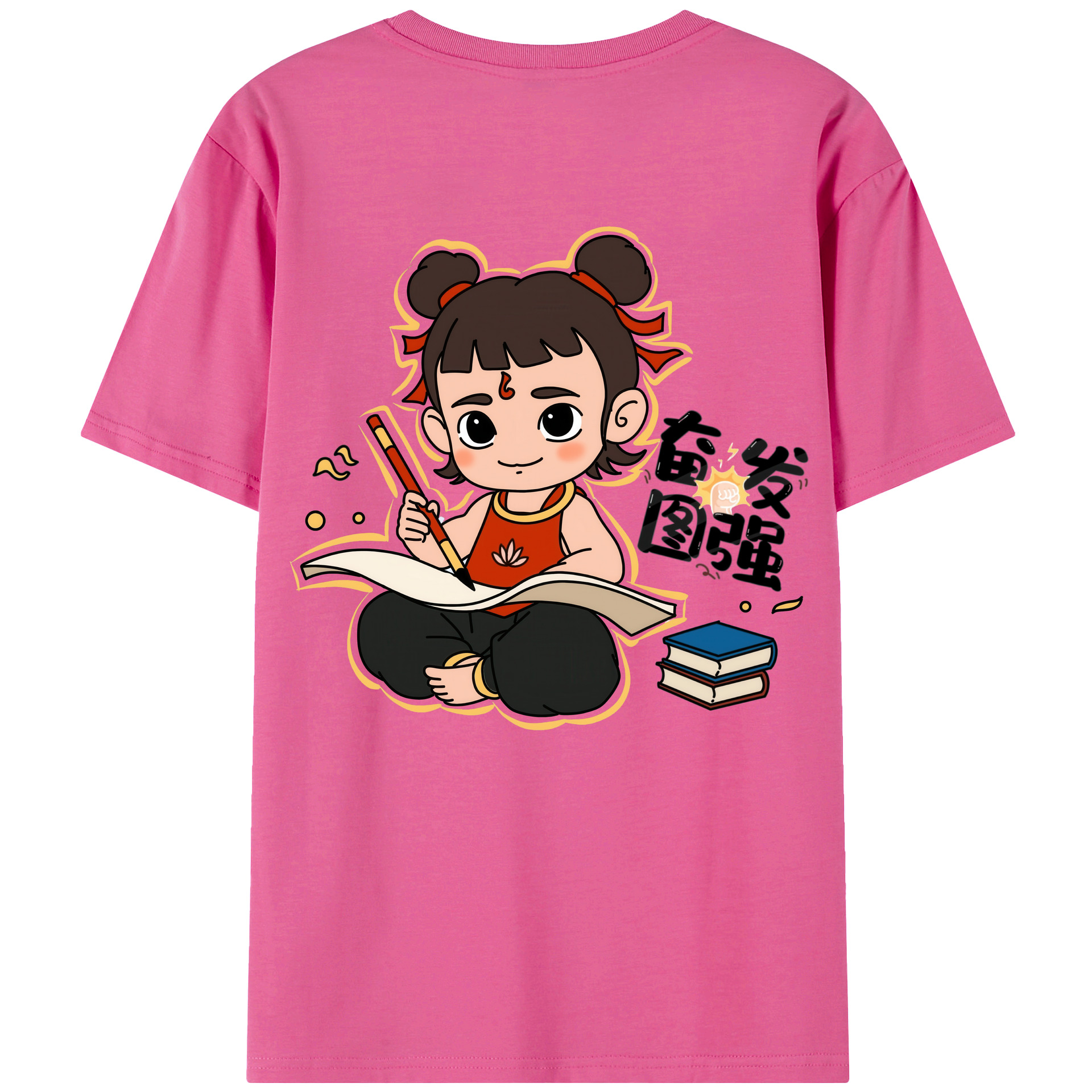 （画像用） Ne Zha 2 ナタ 魔童の大暴れ レディース半袖Tシャツ(バックプリント)