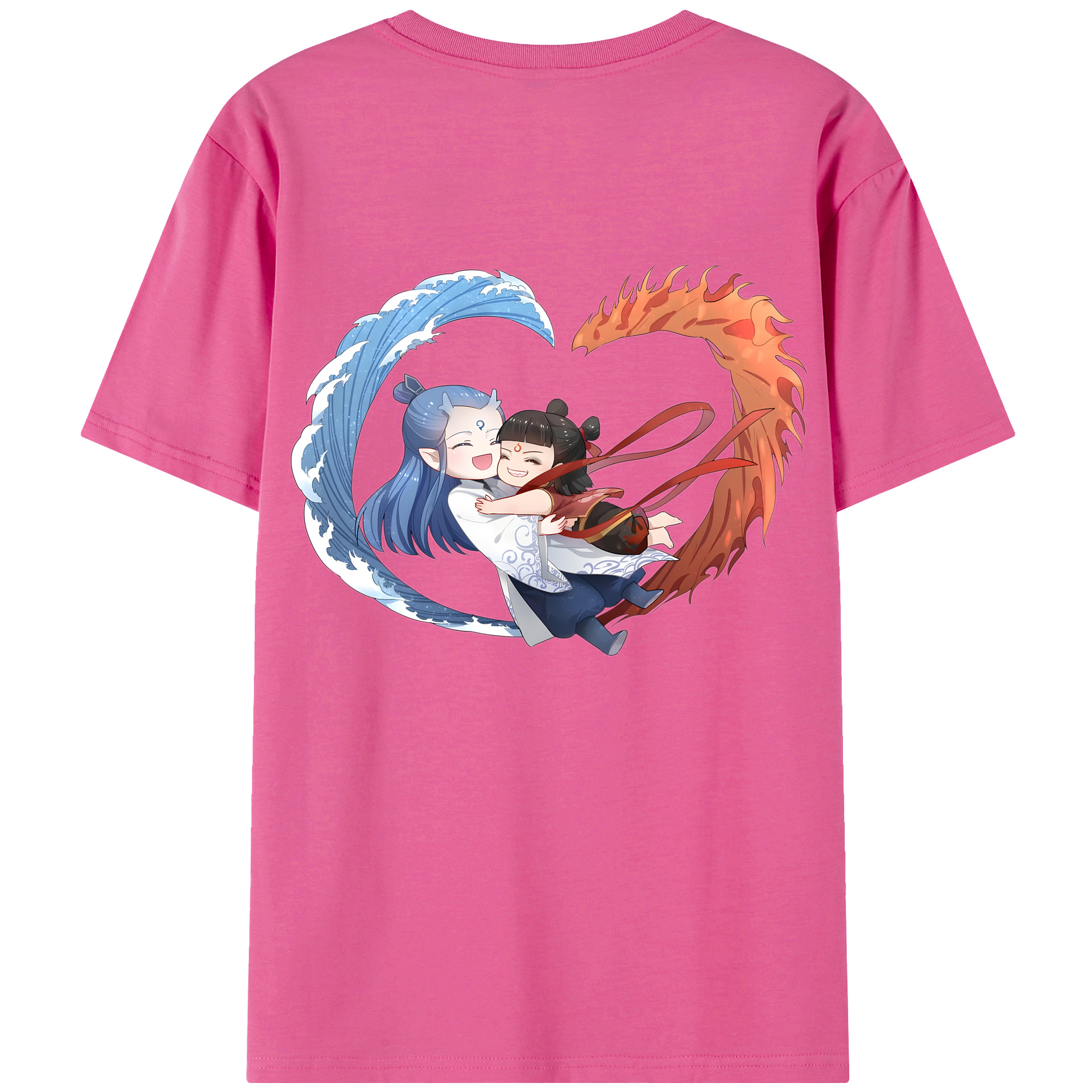 （画像用） Ne Zha 2 ナタ 魔童の大暴れ レディース半袖Tシャツ(バックプリント)
