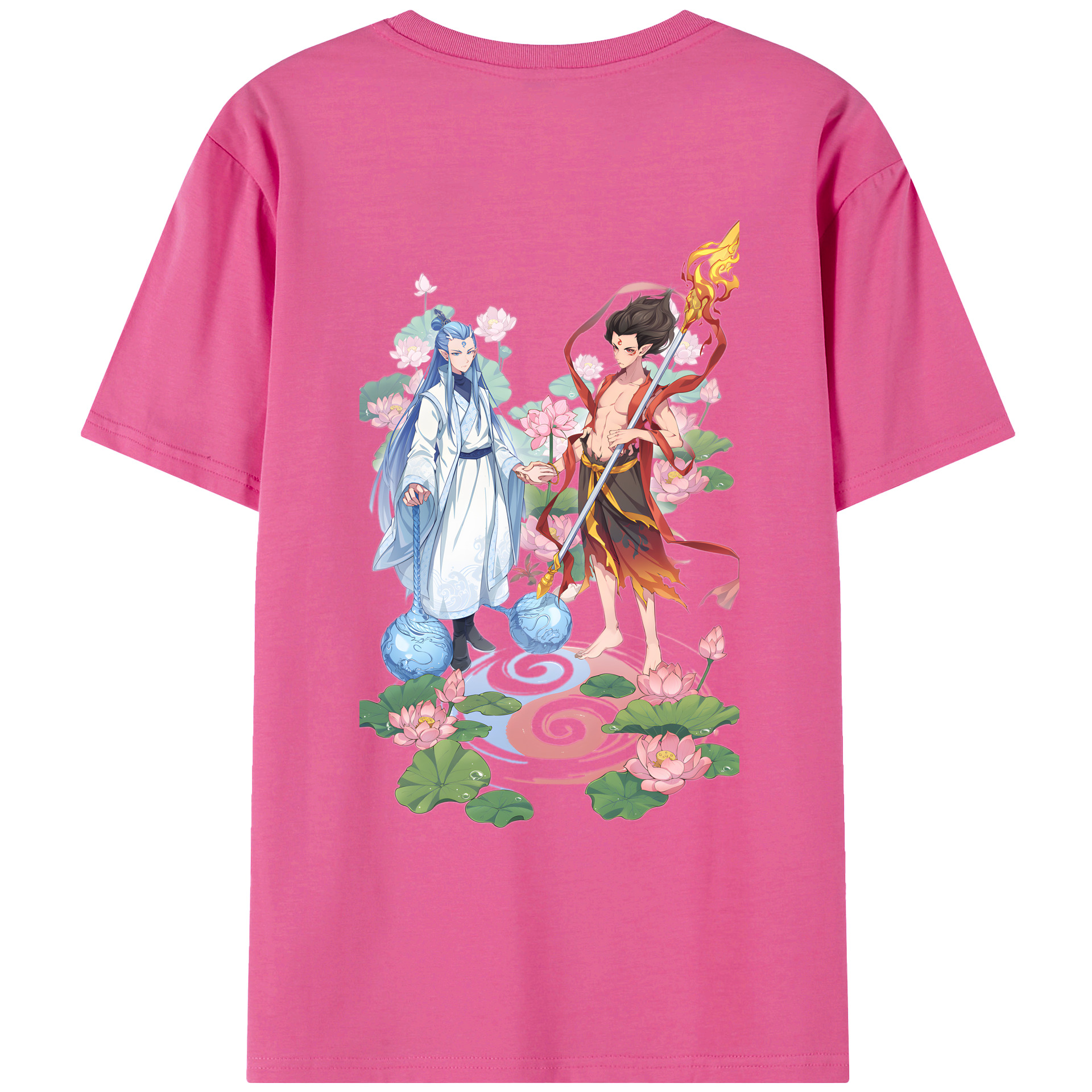 （画像用） Ne Zha 2 ナタ 魔童の大暴れ レディース半袖Tシャツ(バックプリント)