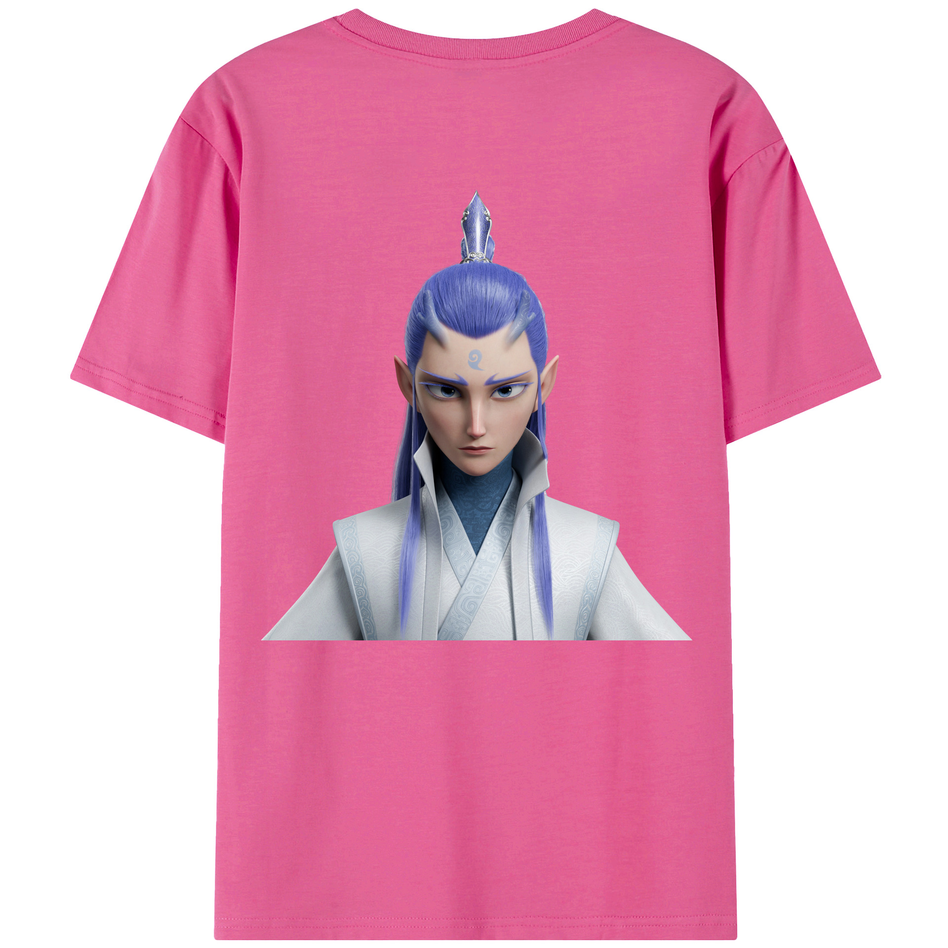 （画像用） Ne Zha 2 ナタ 魔童の大暴れ レディース半袖Tシャツ(バックプリント)