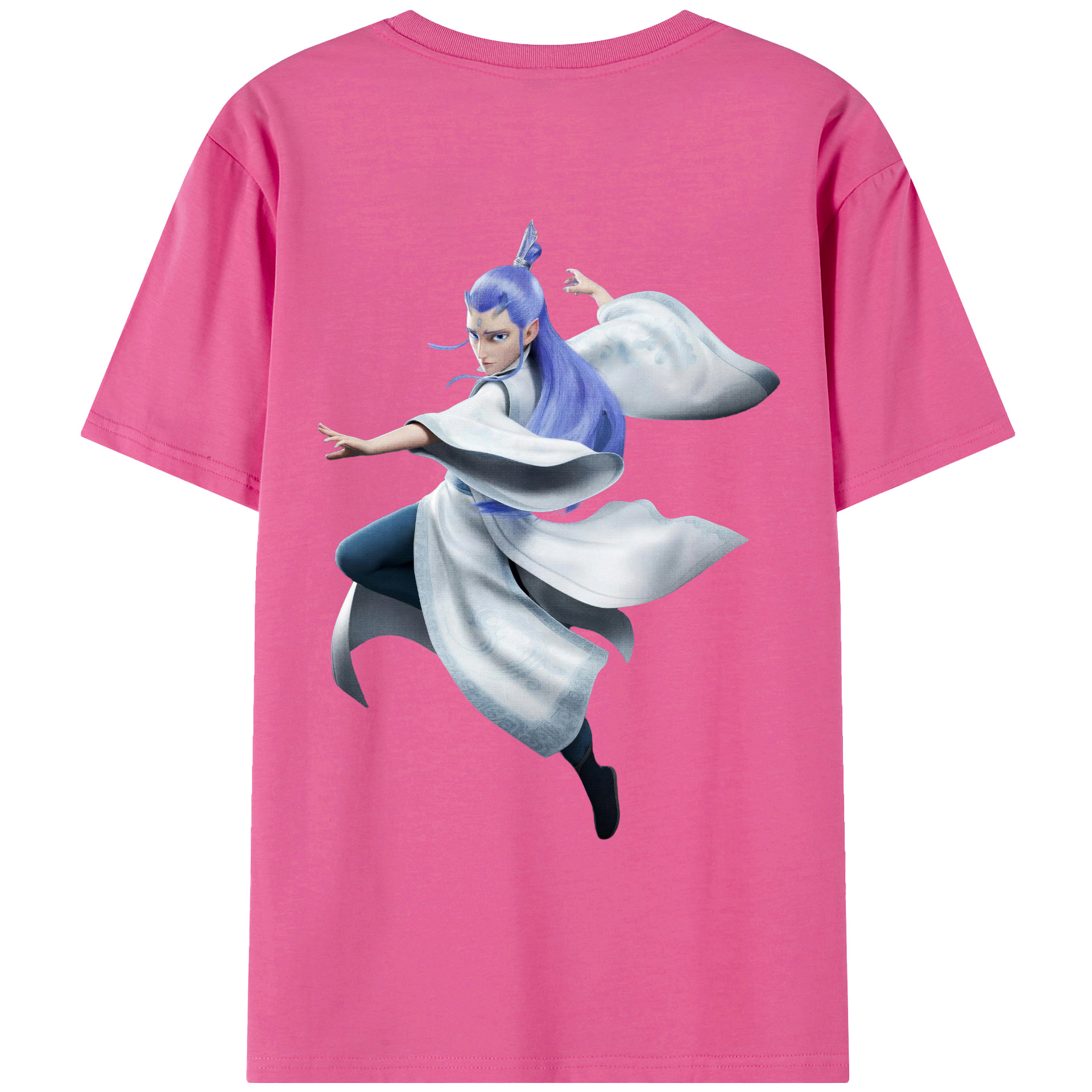（画像用） Ne Zha 2 ナタ 魔童の大暴れ レディース半袖Tシャツ(バックプリント)