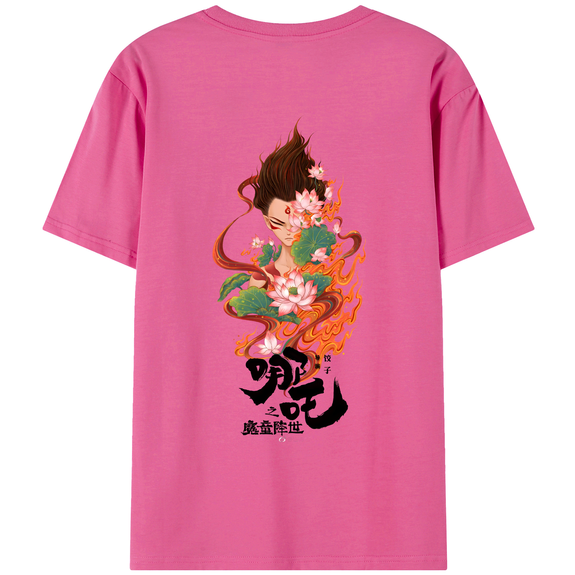 （画像用） Ne Zha 2 ナタ 魔童の大暴れ レディース半袖Tシャツ(バックプリント)