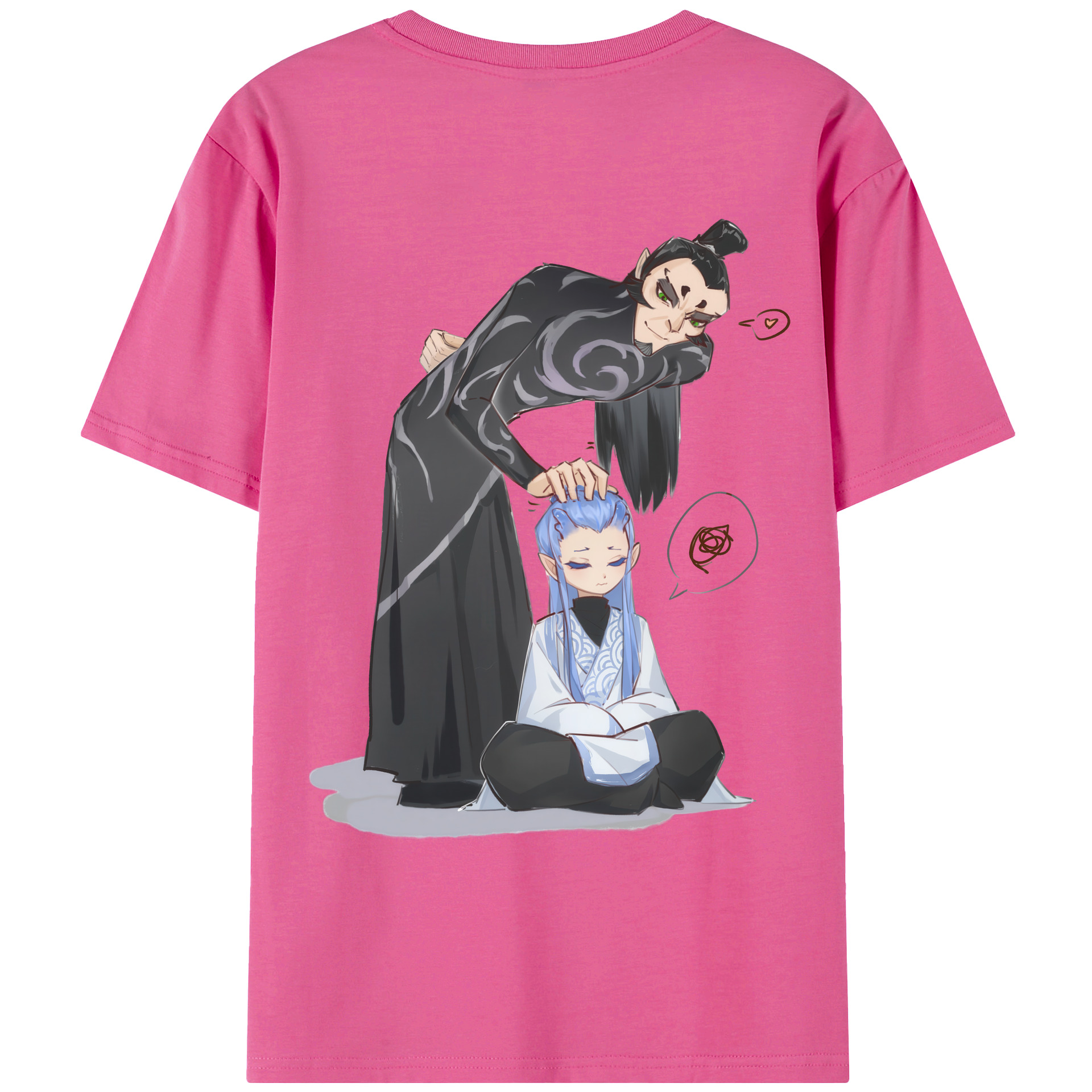 （画像用） Ne Zha 2 ナタ 魔童の大暴れ レディース半袖Tシャツ(バックプリント)