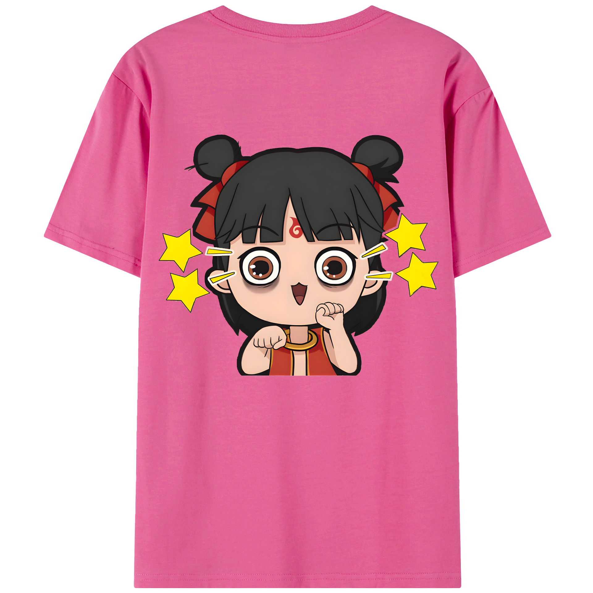 （画像用） Ne Zha 2 ナタ 魔童の大暴れ レディース半袖Tシャツ(バックプリント)