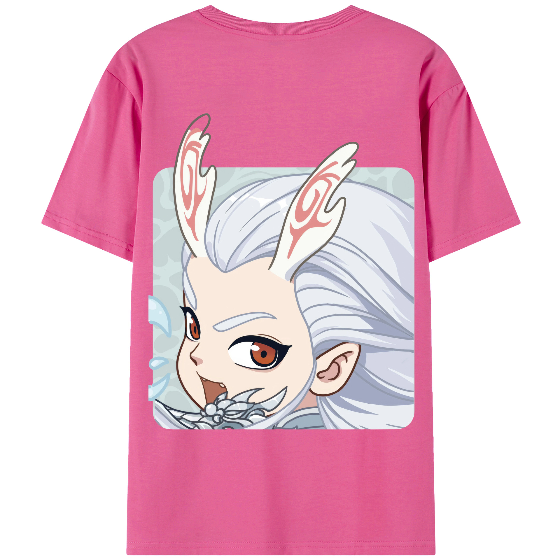 （画像用） Ne Zha 2 ナタ 魔童の大暴れ レディース半袖Tシャツ(バックプリント)