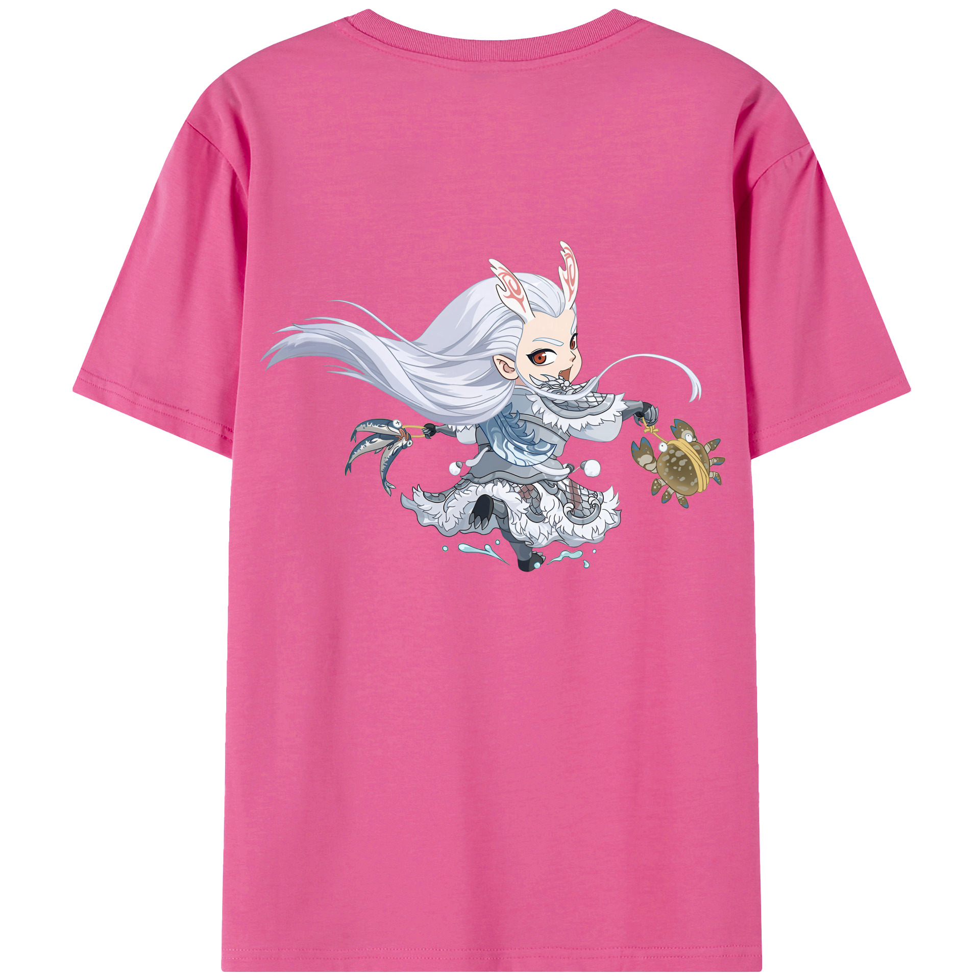 （画像用） Ne Zha 2 ナタ 魔童の大暴れ レディース半袖Tシャツ(バックプリント)