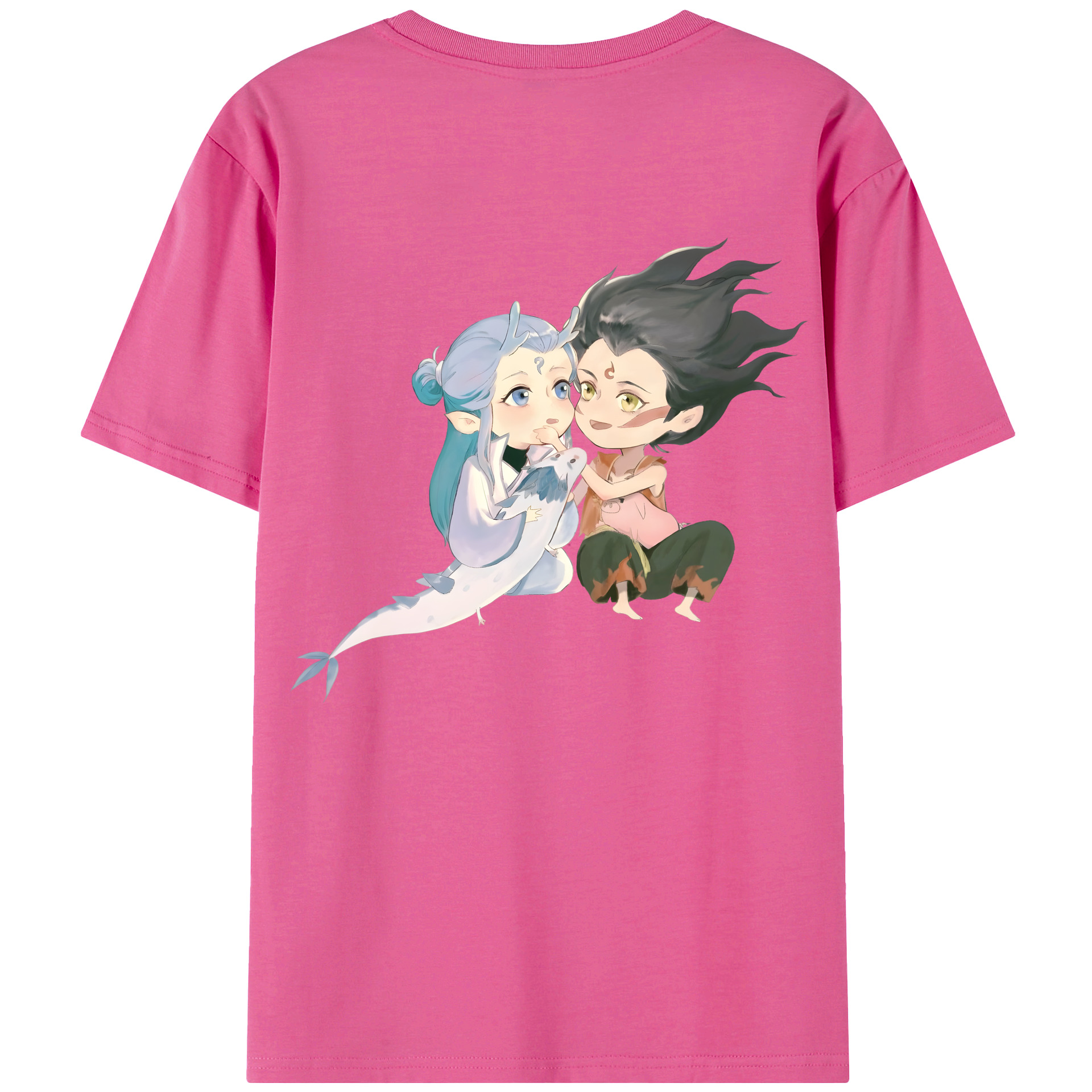 （画像用） Ne Zha 2 ナタ 魔童の大暴れ レディース半袖Tシャツ(バックプリント)