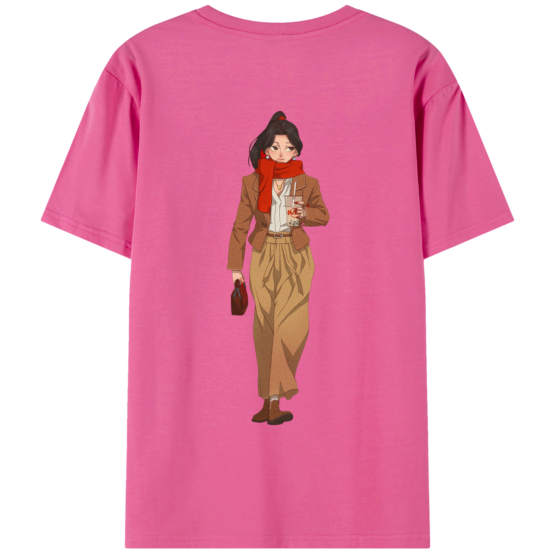 （画像用） Ne Zha 2 ナタ 魔童の大暴れ レディース半袖Tシャツ(バックプリント)