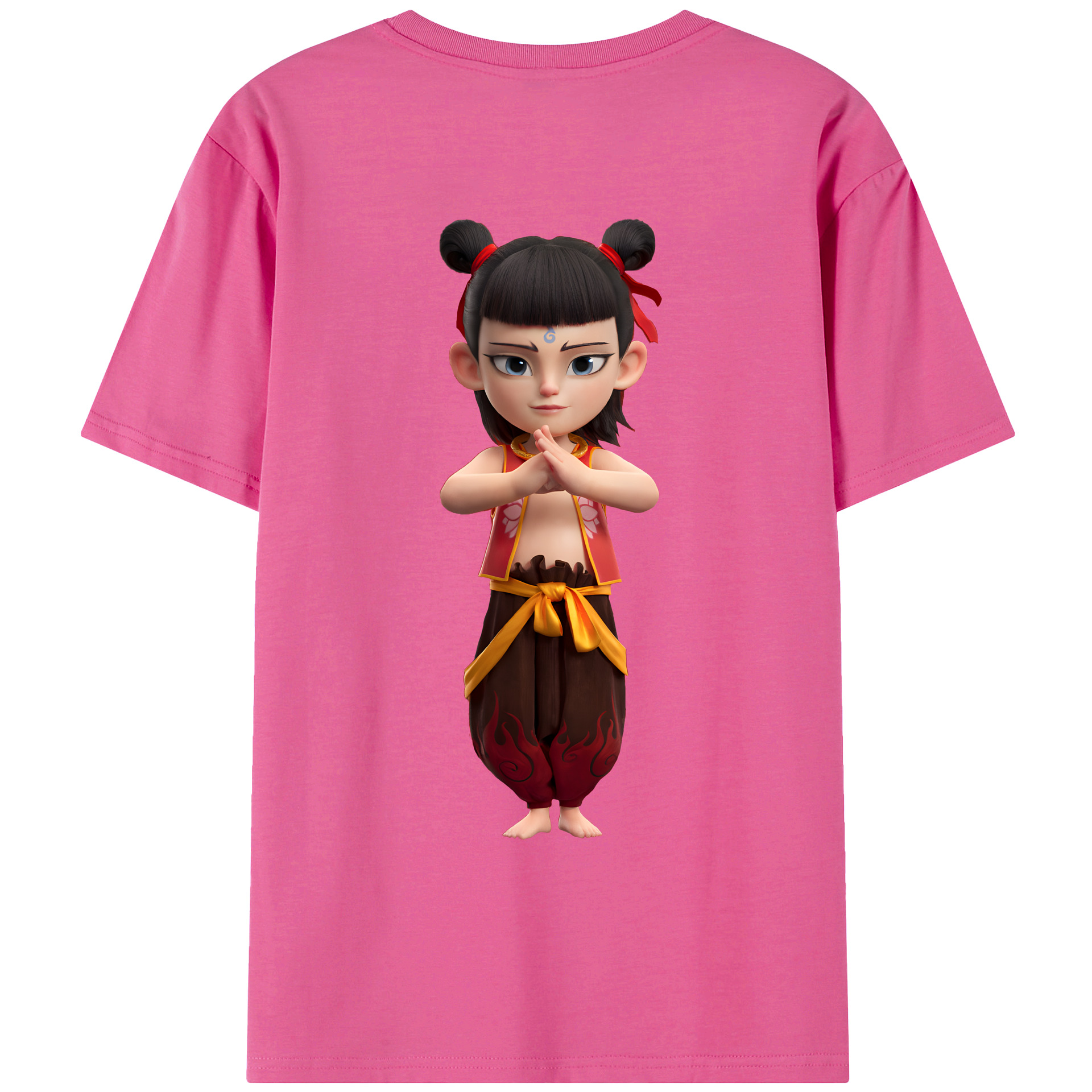 （画像用） Ne Zha 2 ナタ 魔童の大暴れ レディース半袖Tシャツ(バックプリント)