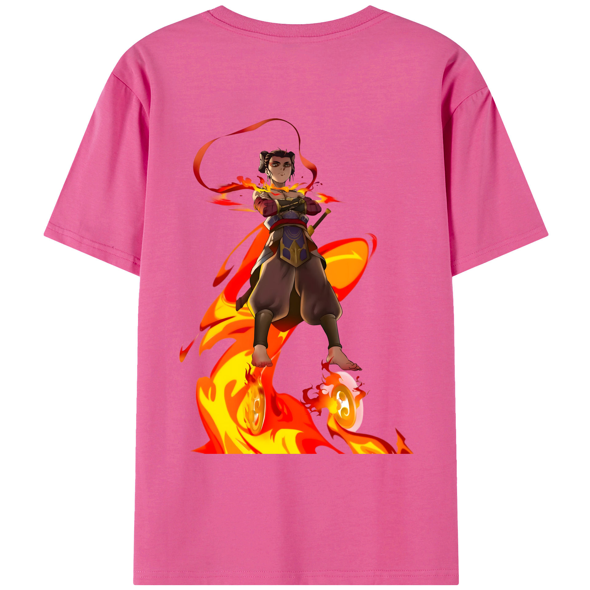 （画像用） Ne Zha 2 ナタ 魔童の大暴れ レディース半袖Tシャツ(バックプリント)