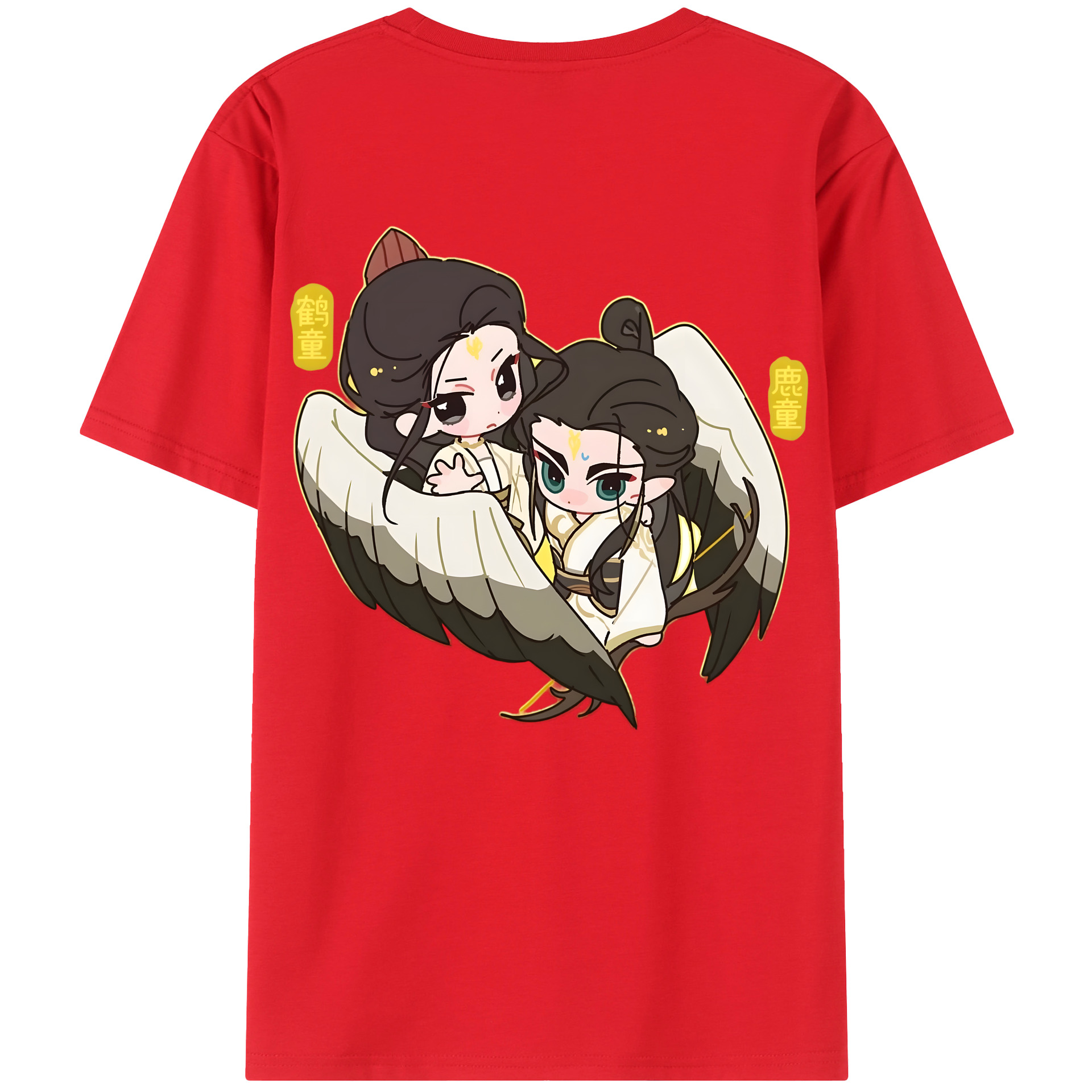（画像用） Ne Zha 2 ナタ 魔童の大暴れ レディース半袖Tシャツ(バックプリント)