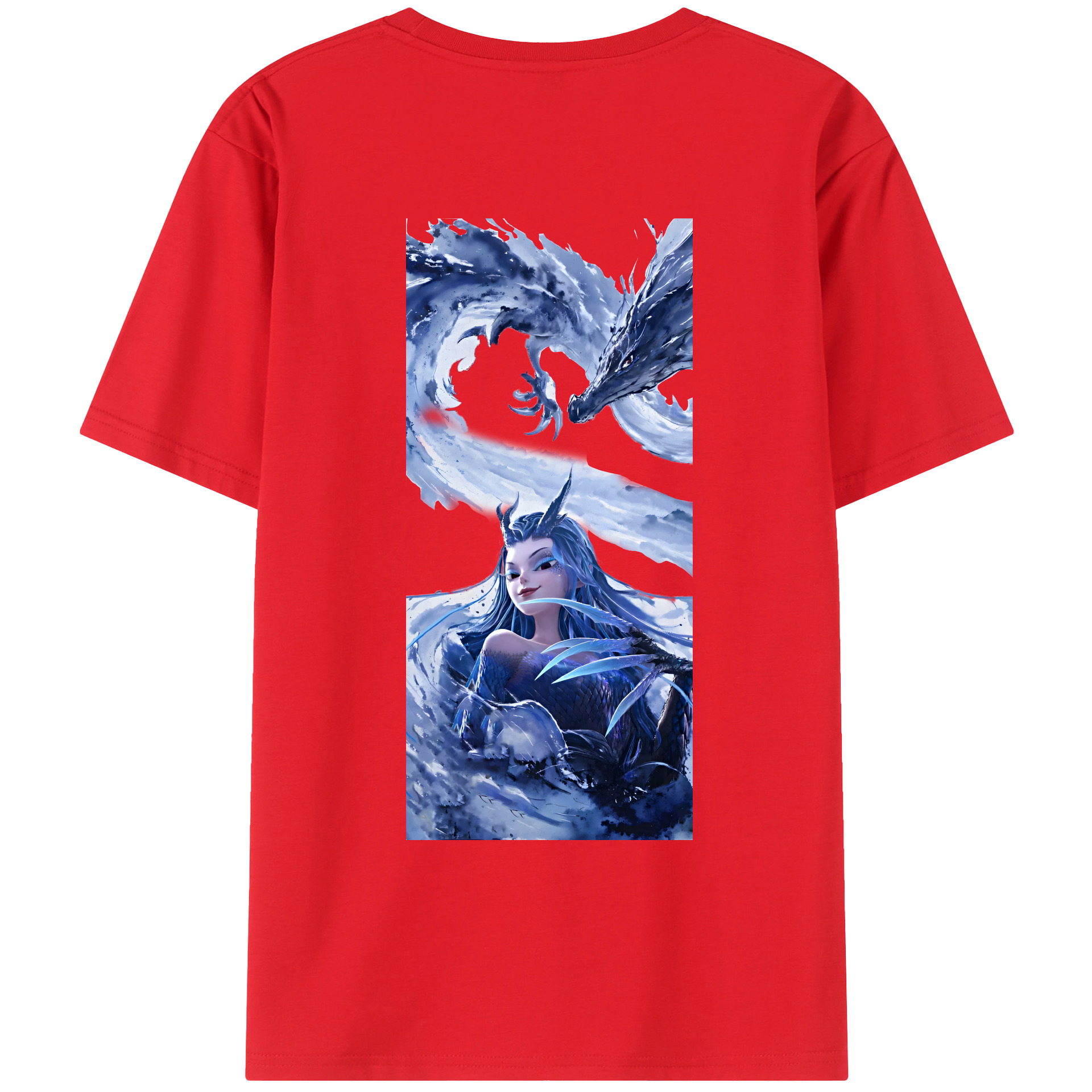 （画像用） Ne Zha 2 ナタ 魔童の大暴れ レディース半袖Tシャツ(バックプリント)