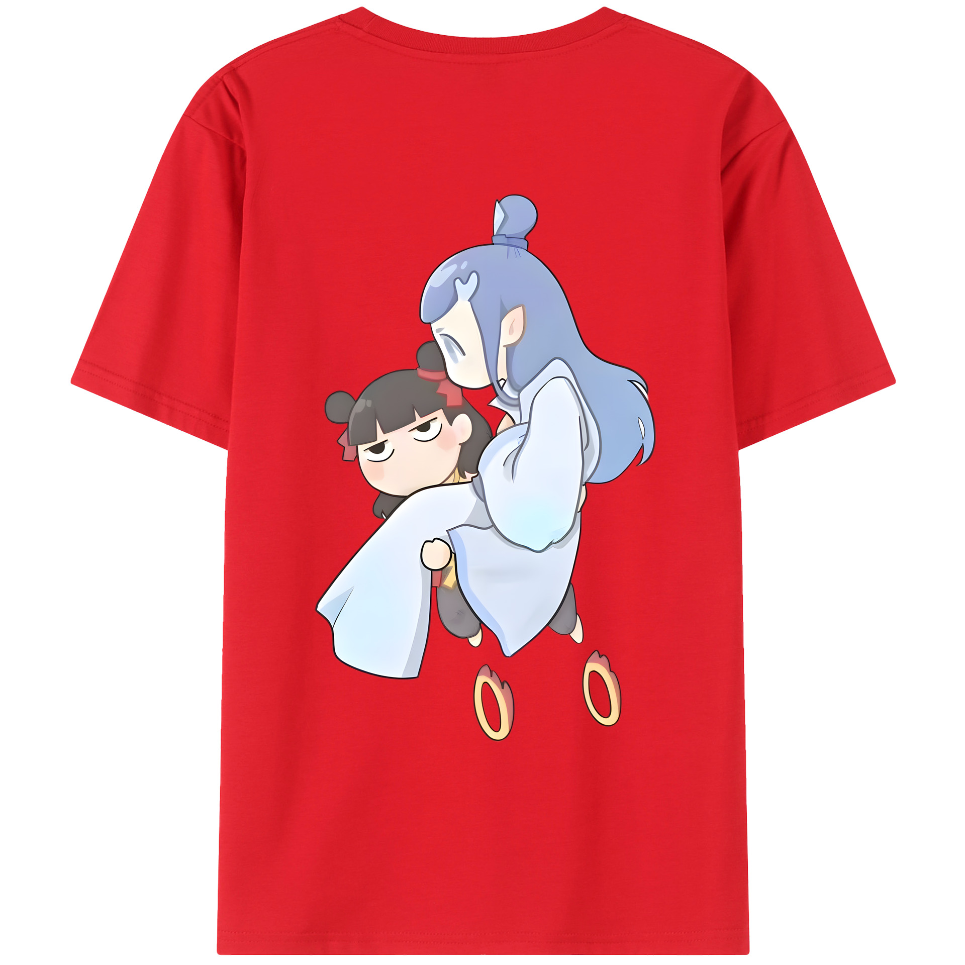 （画像用） Ne Zha 2 ナタ 魔童の大暴れ レディース半袖Tシャツ(バックプリント)