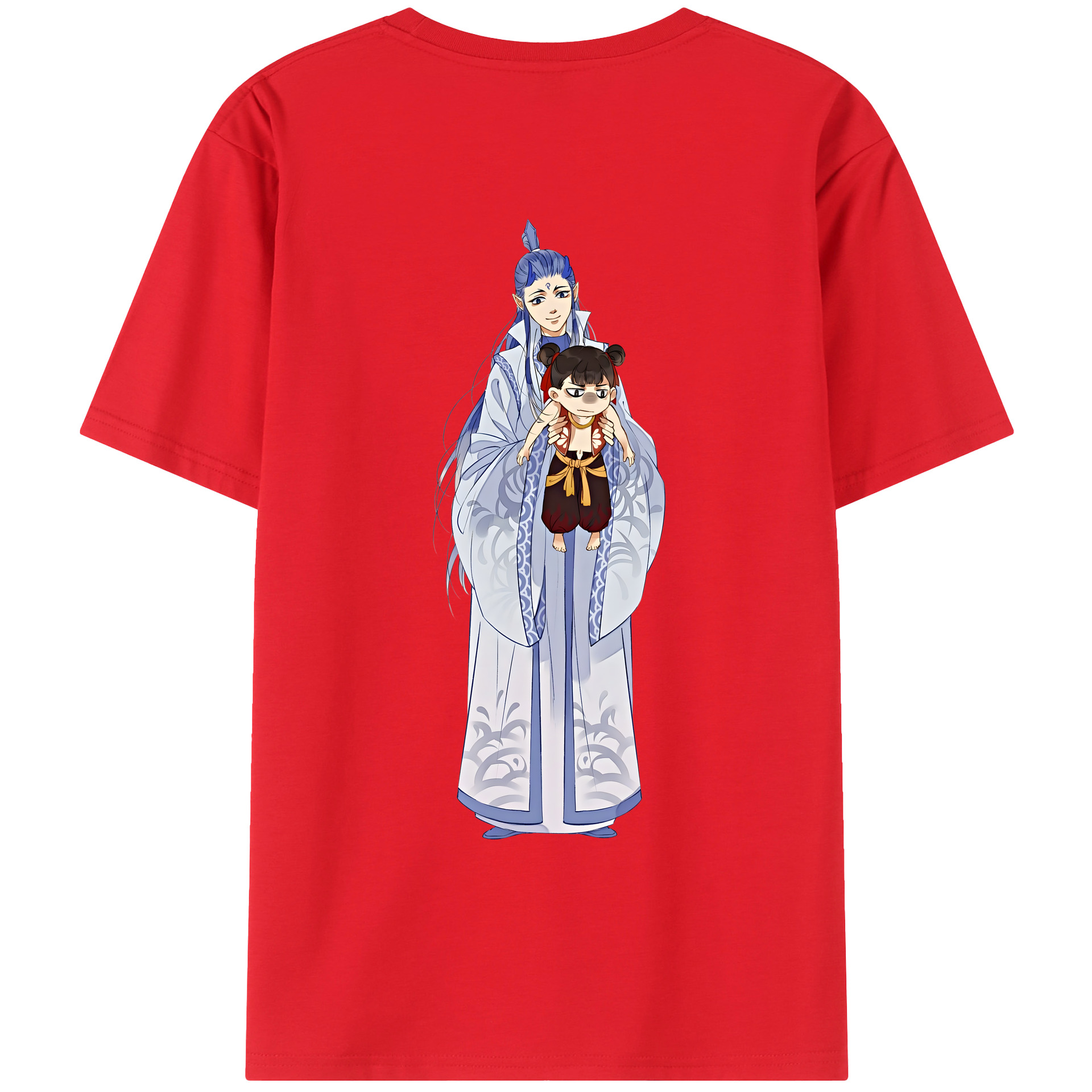 （画像用） Ne Zha 2 ナタ 魔童の大暴れ レディース半袖Tシャツ(バックプリント)