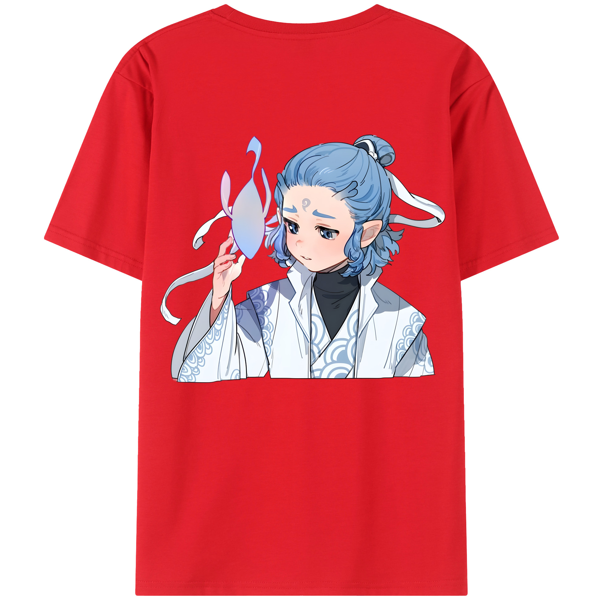 （画像用） Ne Zha 2 ナタ 魔童の大暴れ レディース半袖Tシャツ(バックプリント)