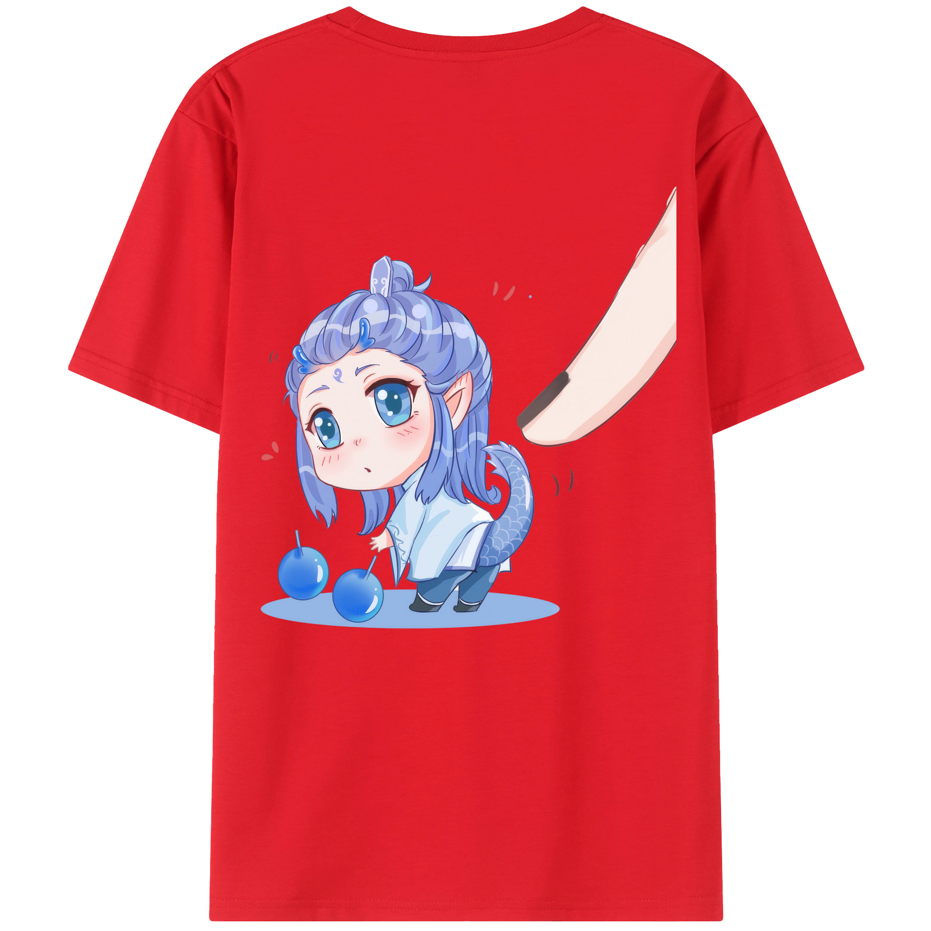 （画像用） Ne Zha 2 ナタ 魔童の大暴れ レディース半袖Tシャツ(バックプリント)