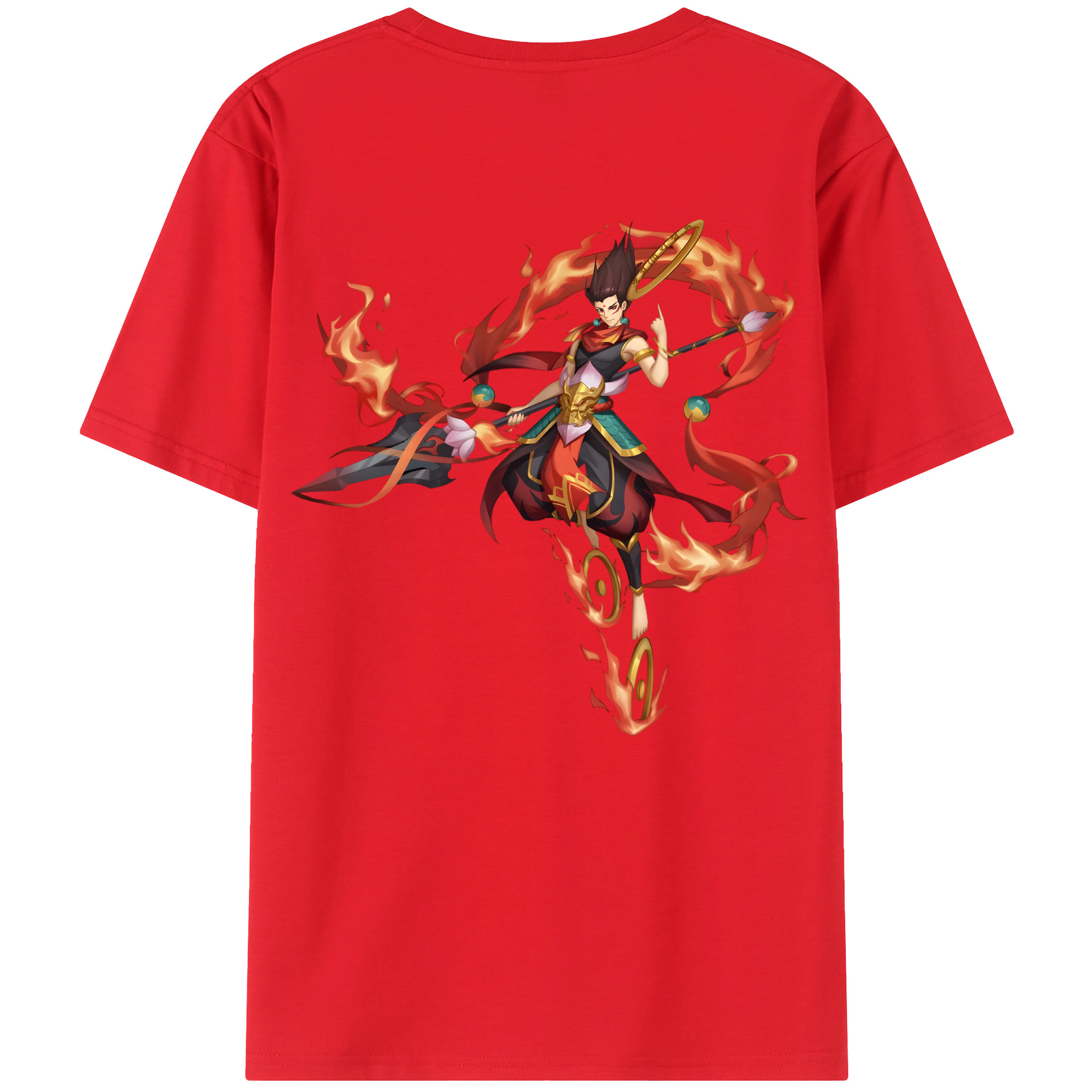 （画像用） Ne Zha 2 ナタ 魔童の大暴れ レディース半袖Tシャツ(バックプリント)