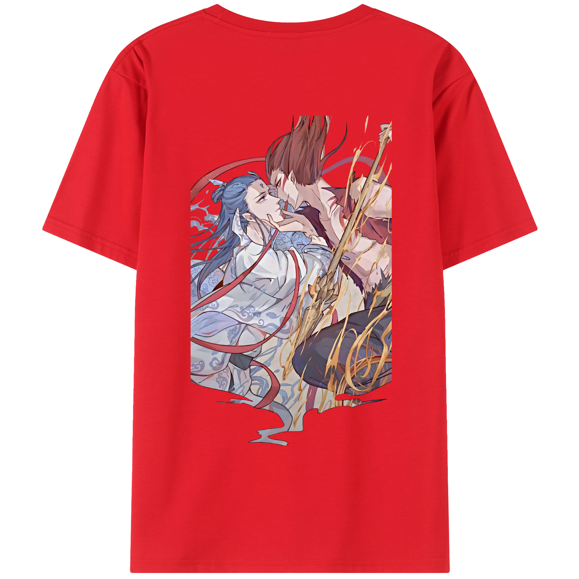 （画像用） Ne Zha 2 ナタ 魔童の大暴れ レディース半袖Tシャツ(バックプリント)