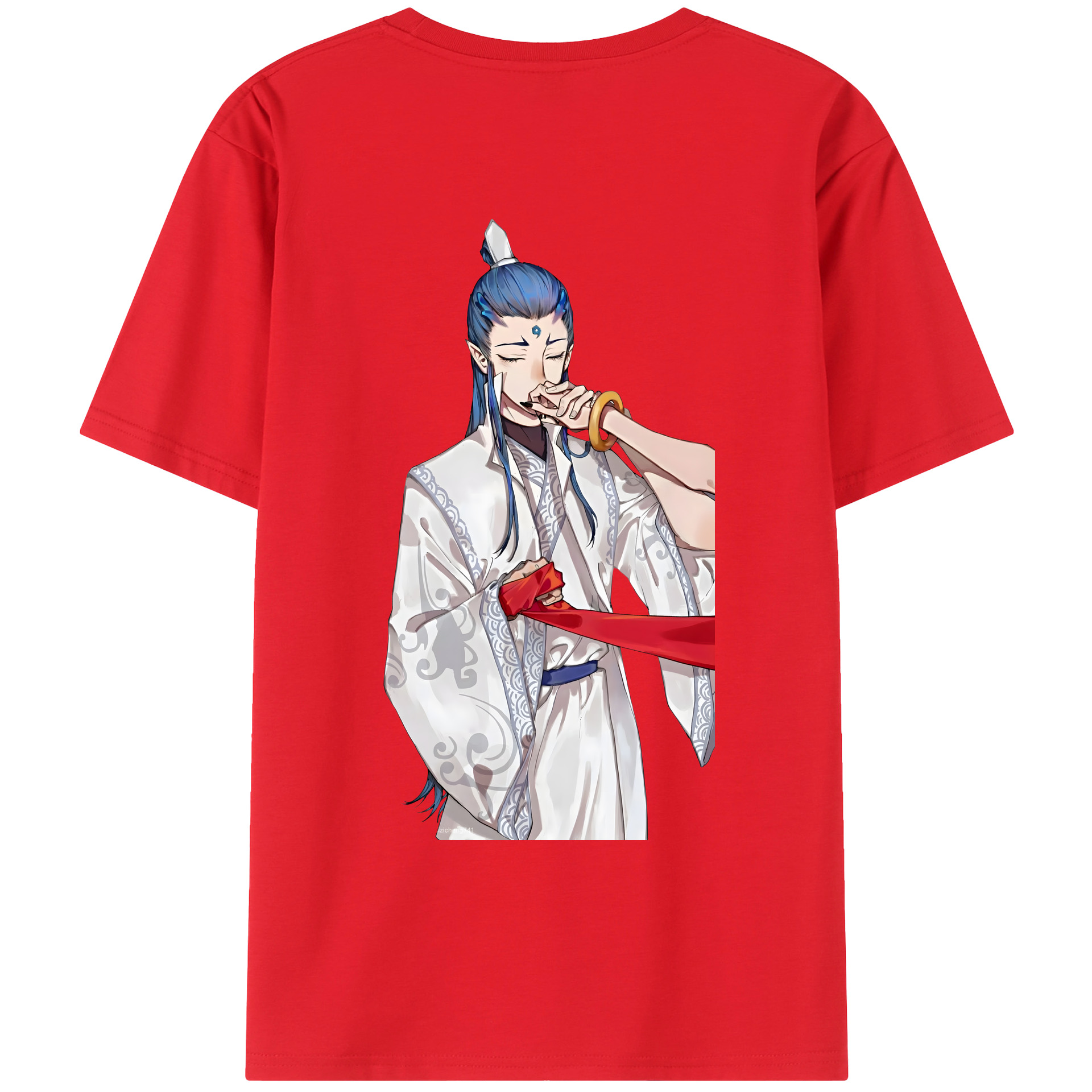 （画像用） Ne Zha 2 ナタ 魔童の大暴れ レディース半袖Tシャツ(バックプリント)