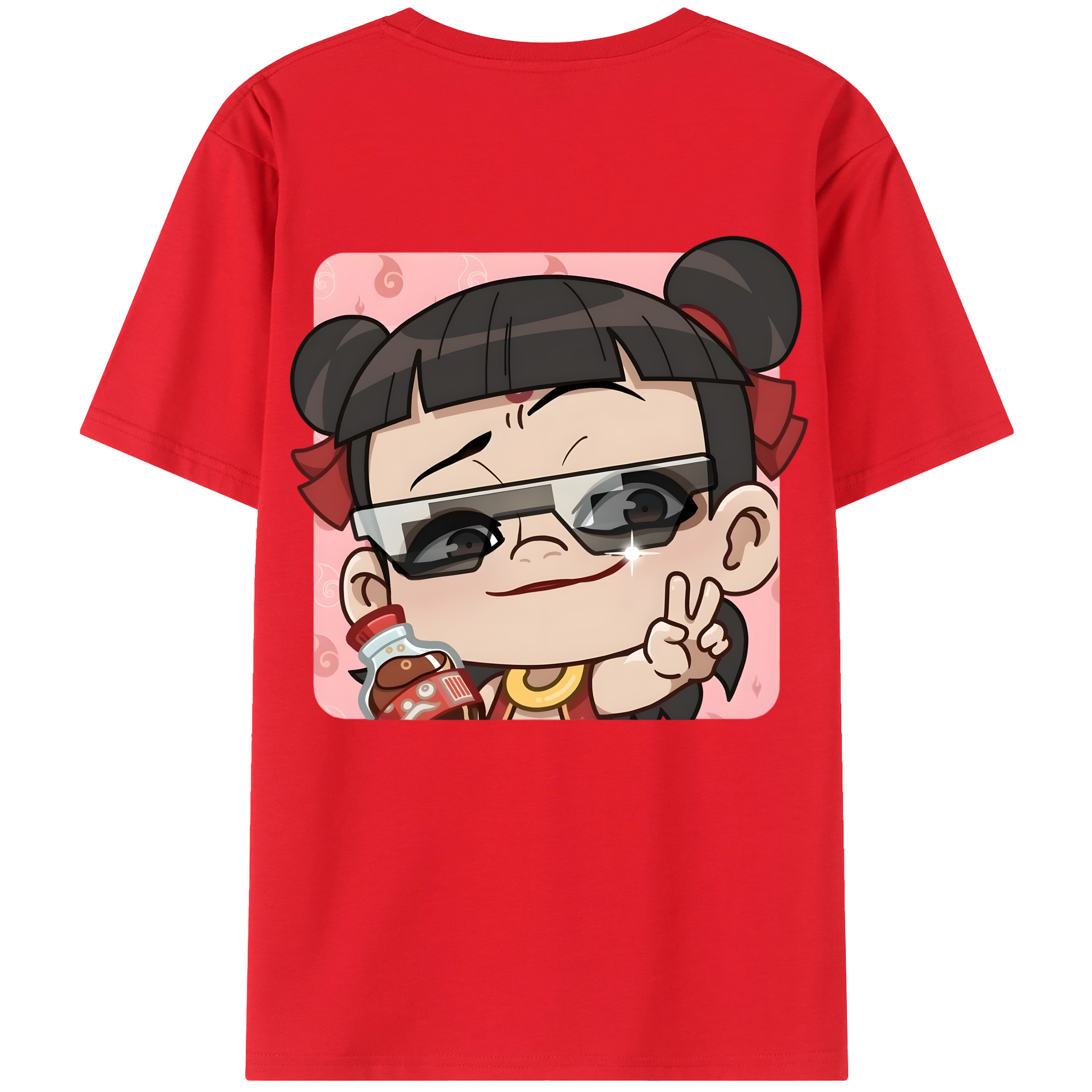 （画像用） Ne Zha 2 ナタ 魔童の大暴れ レディース半袖Tシャツ(バックプリント)