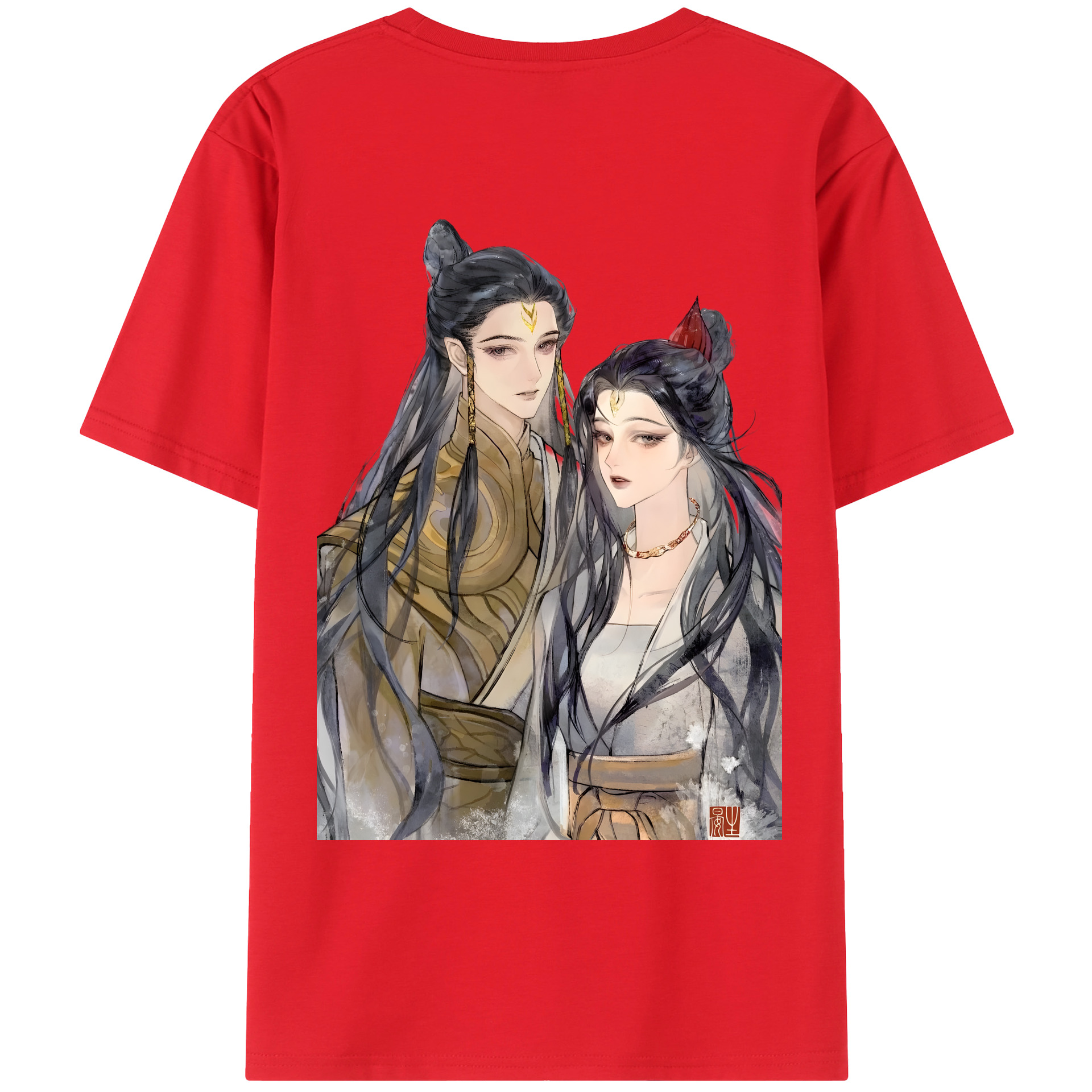 （画像用） Ne Zha 2 ナタ 魔童の大暴れ レディース半袖Tシャツ(バックプリント)