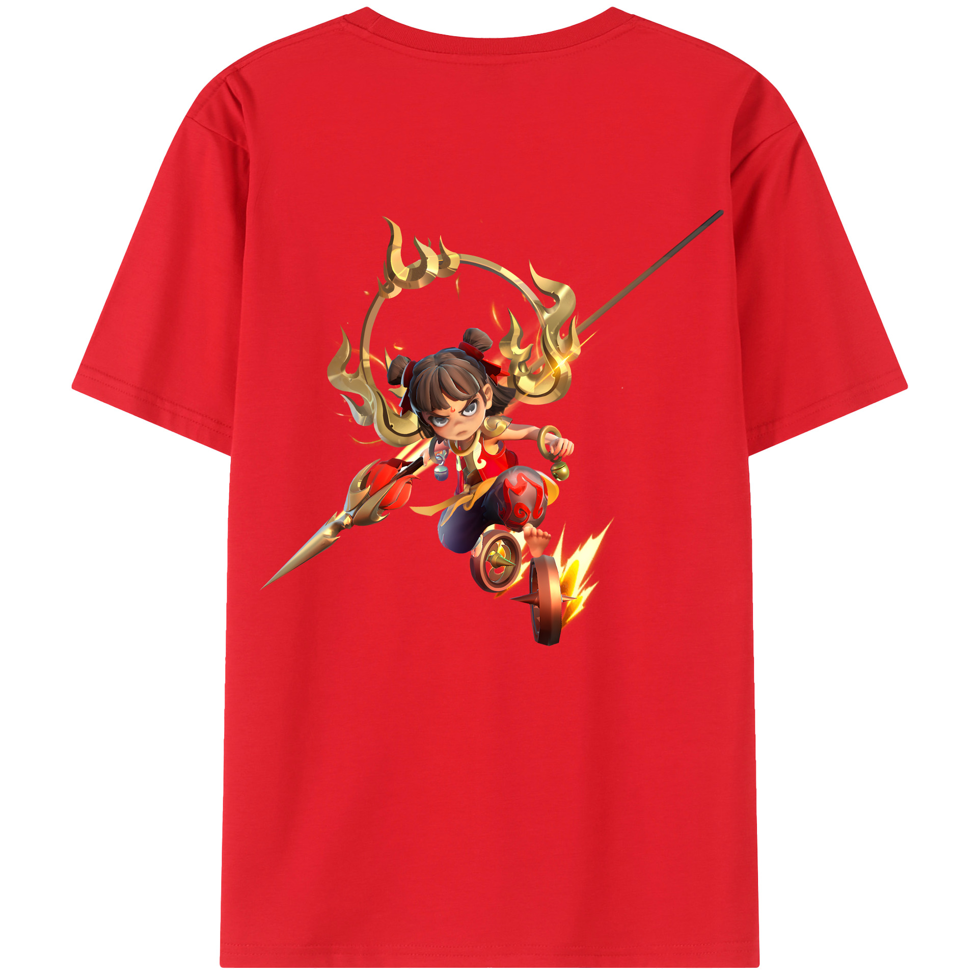 （画像用） Ne Zha 2 ナタ 魔童の大暴れ レディース半袖Tシャツ(バックプリント)