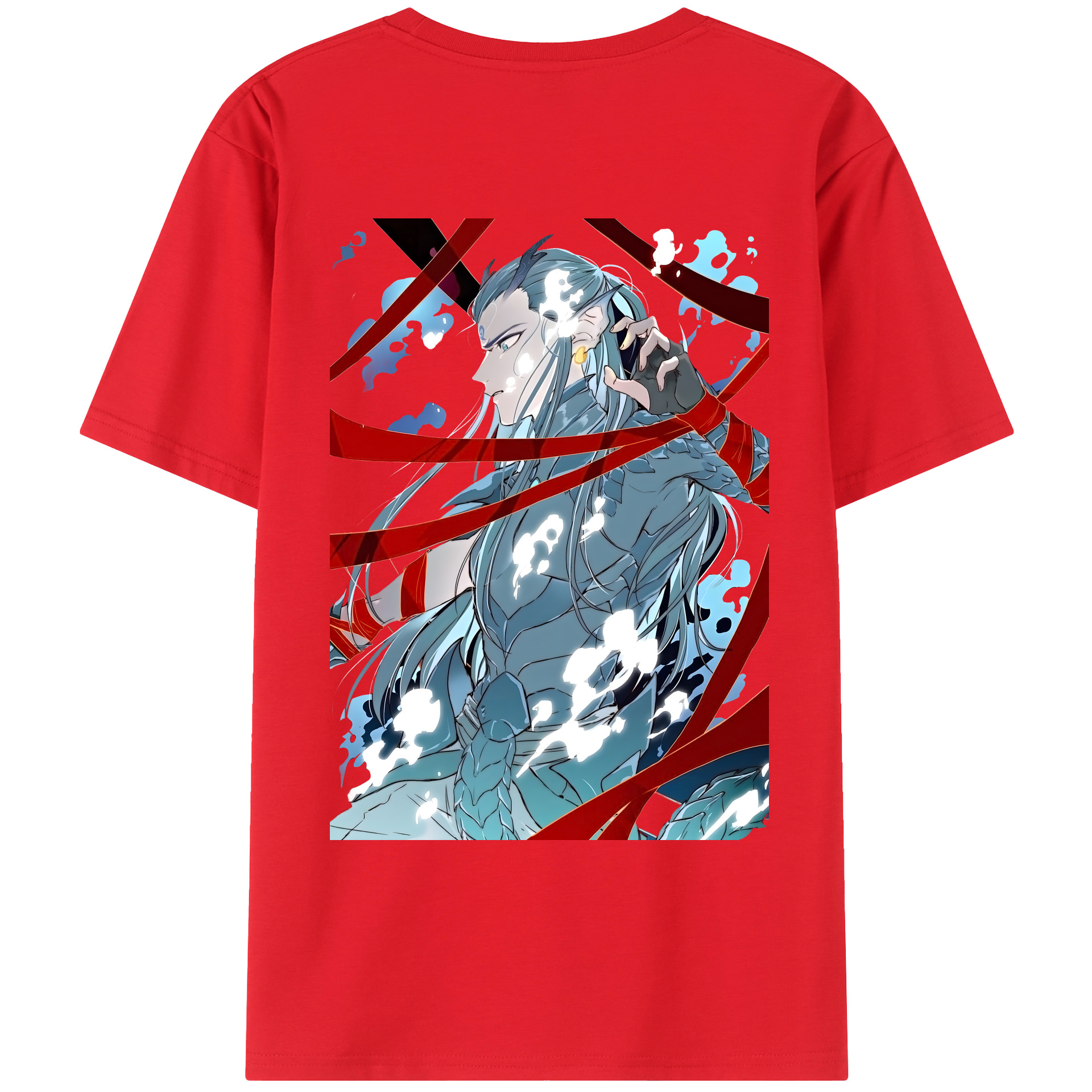 （画像用） Ne Zha 2 ナタ 魔童の大暴れ レディース半袖Tシャツ(バックプリント)