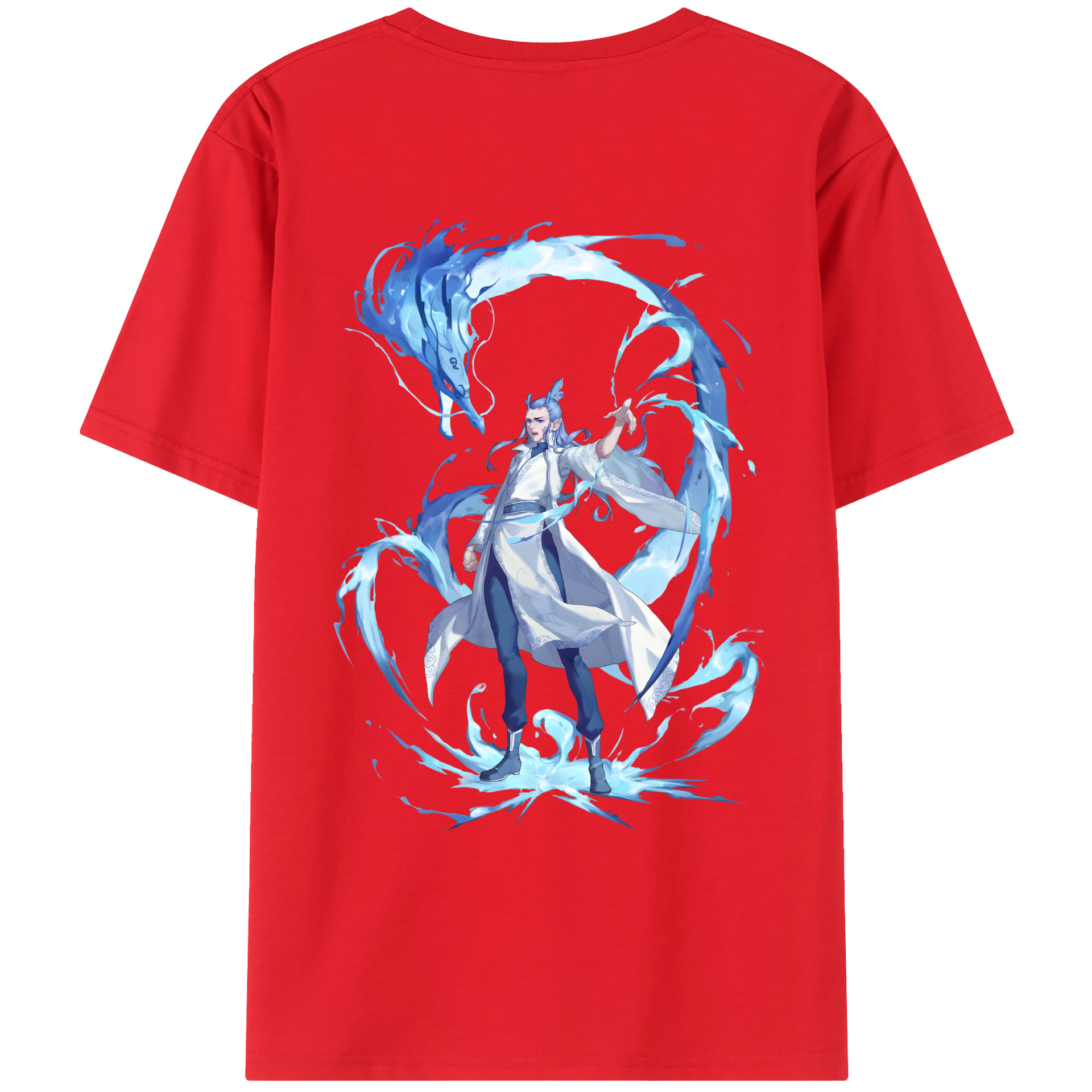 （画像用） Ne Zha 2 ナタ 魔童の大暴れ レディース半袖Tシャツ(バックプリント)