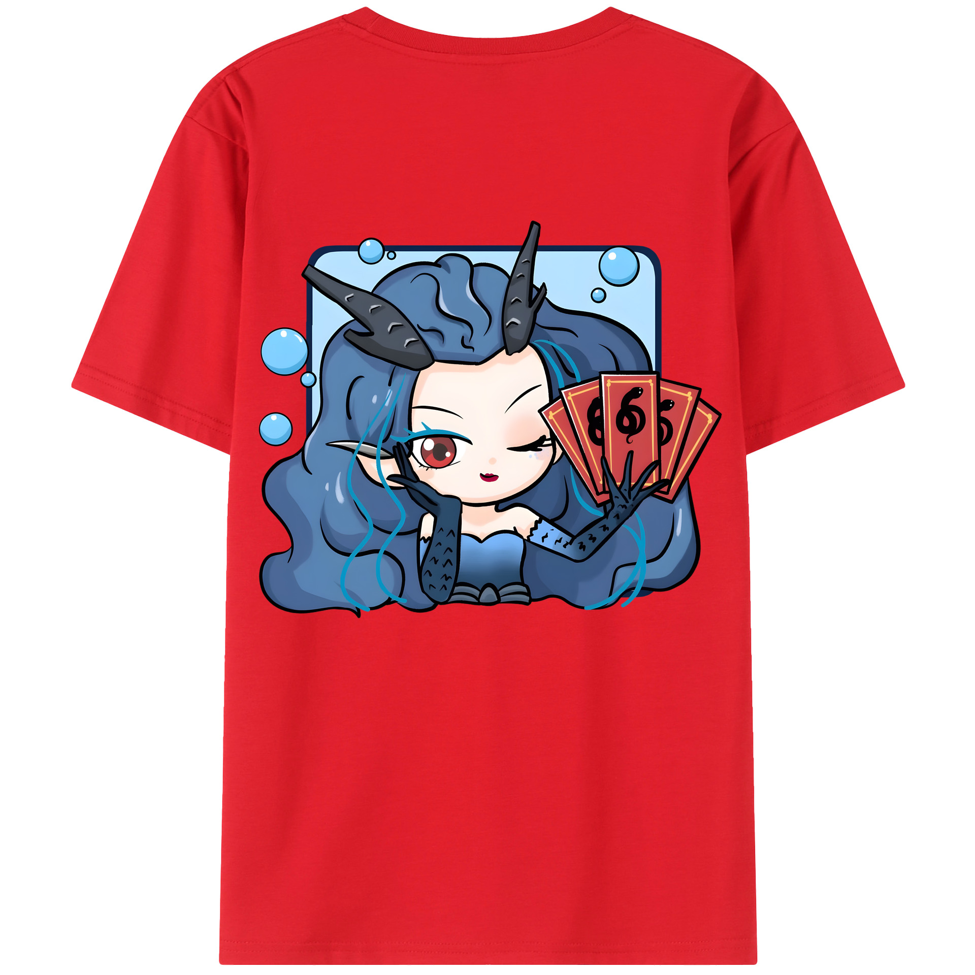 （画像用） Ne Zha 2 ナタ 魔童の大暴れ レディース半袖Tシャツ(バックプリント)