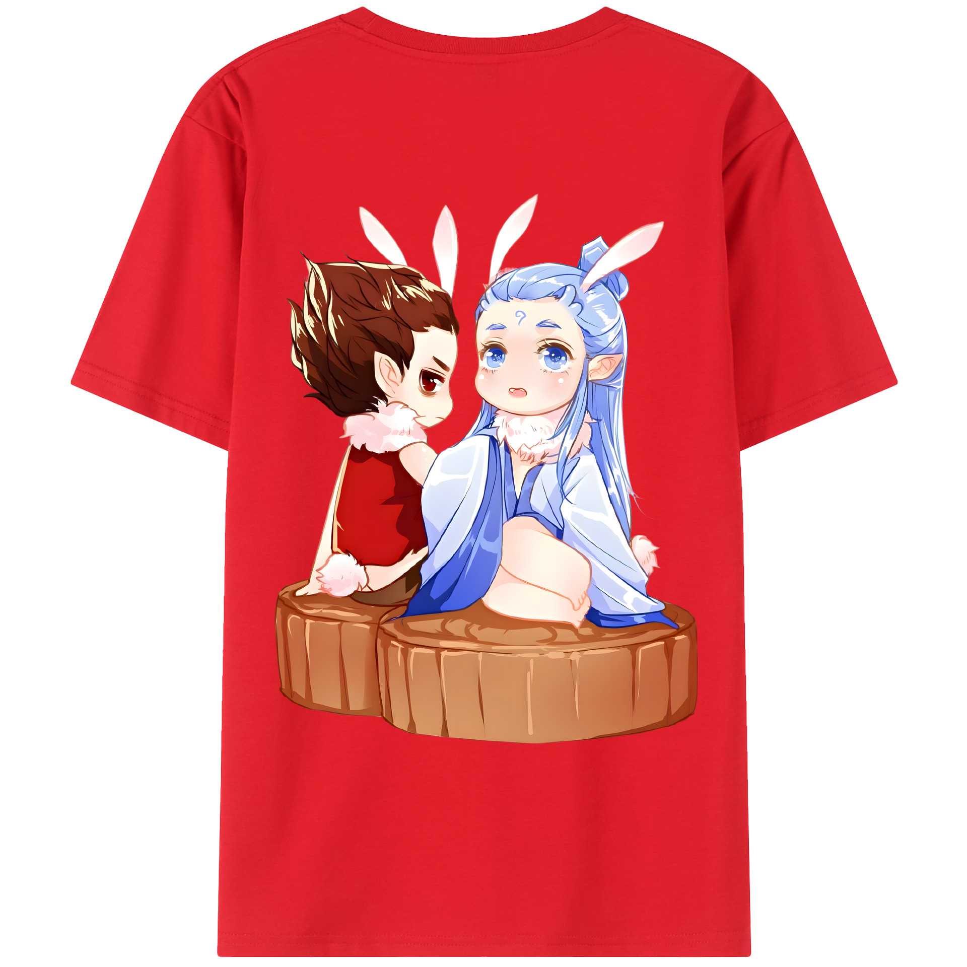 （画像用） Ne Zha 2 ナタ 魔童の大暴れ レディース半袖Tシャツ(バックプリント)