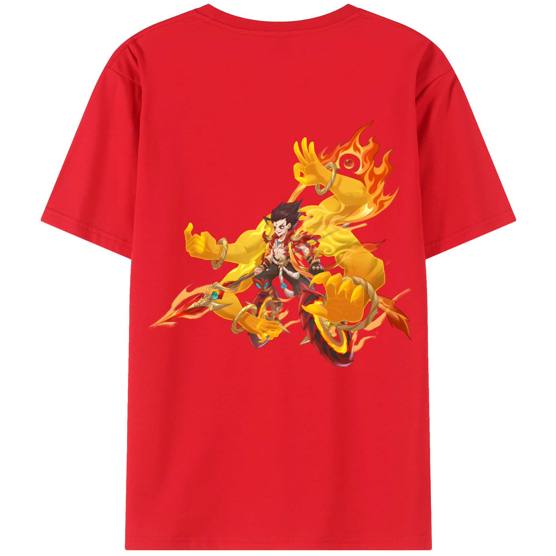 （画像用） Ne Zha 2 ナタ 魔童の大暴れ レディース半袖Tシャツ(バックプリント)