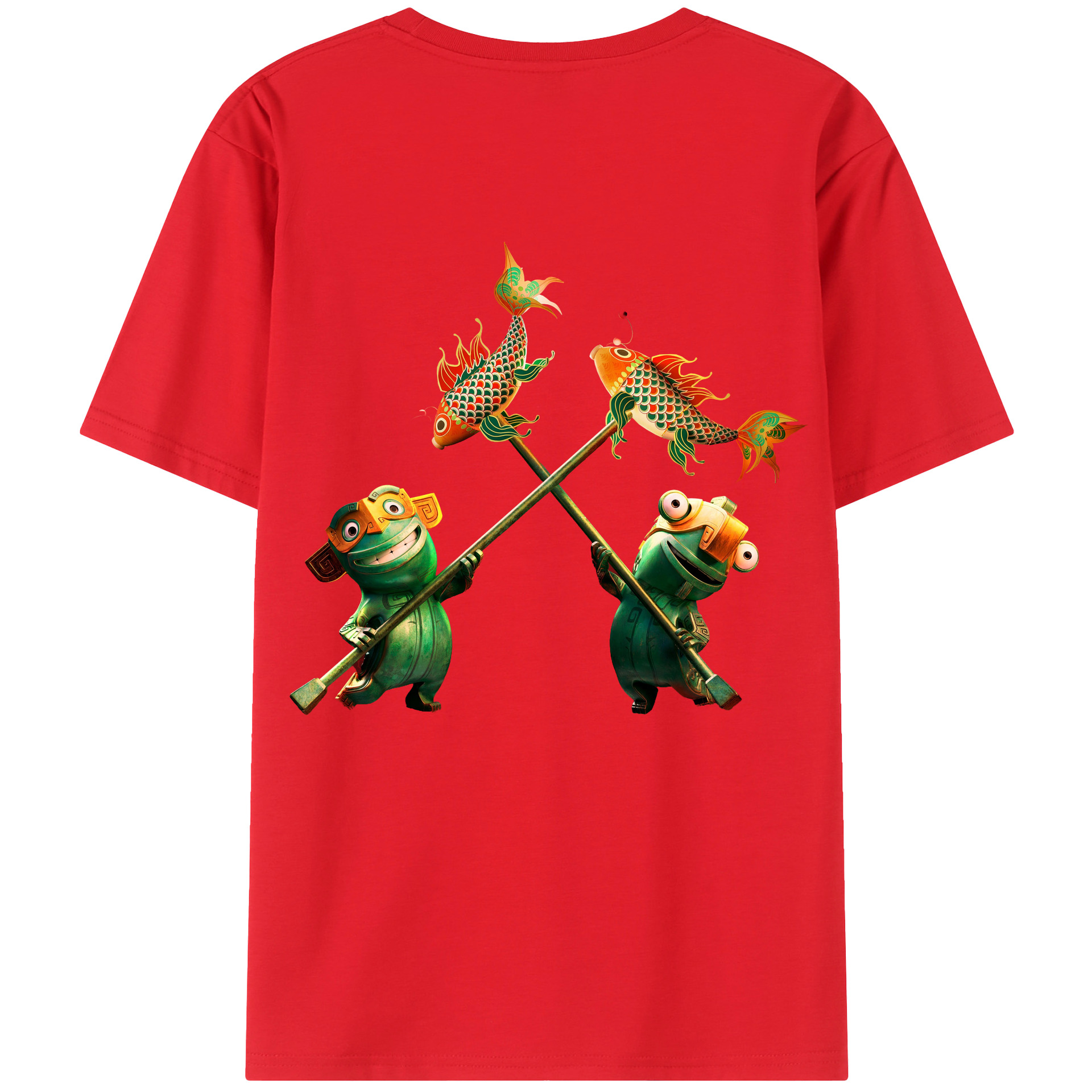 （画像用） Ne Zha 2 ナタ 魔童の大暴れ レディース半袖Tシャツ(バックプリント)