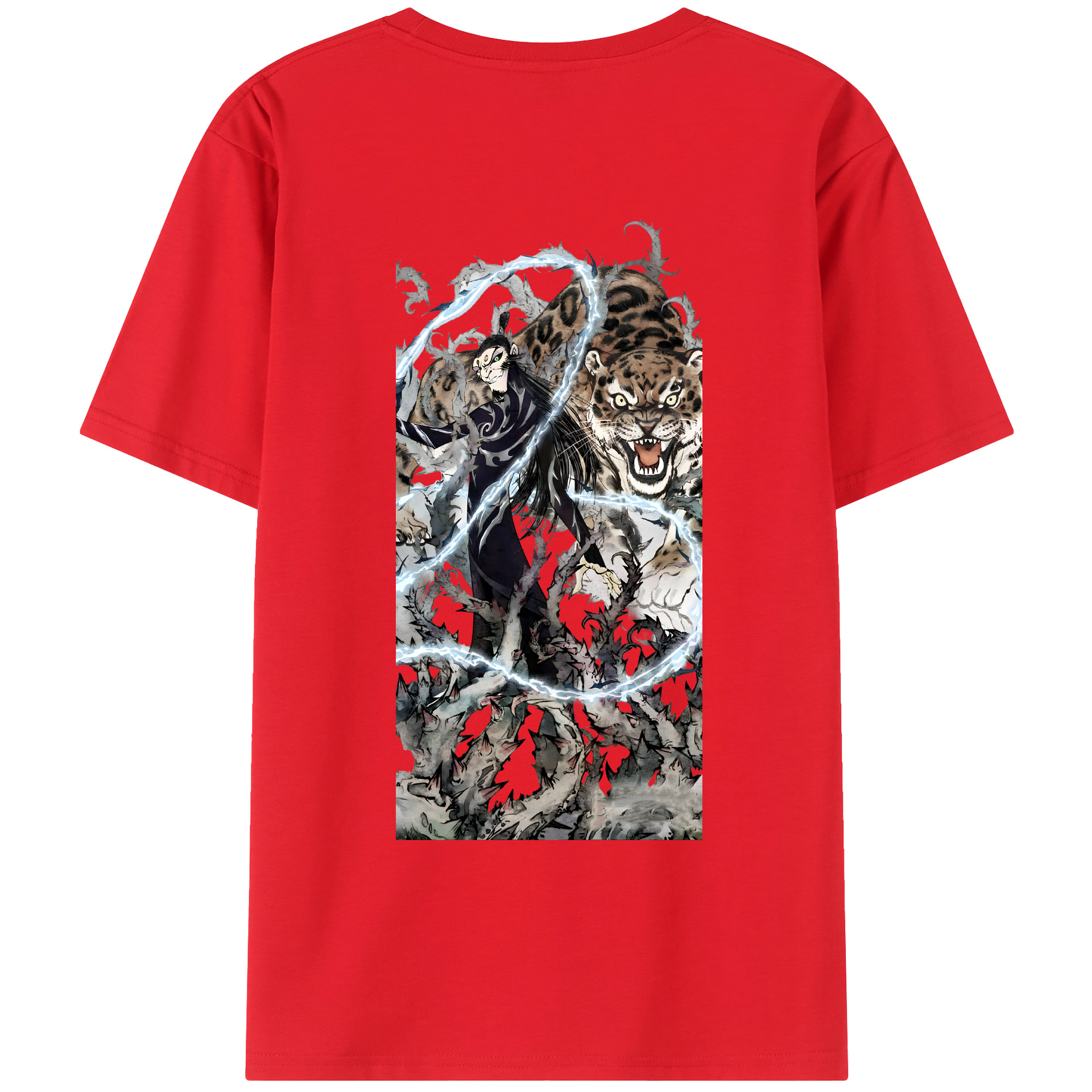 （画像用） Ne Zha 2 ナタ 魔童の大暴れ レディース半袖Tシャツ(バックプリント)