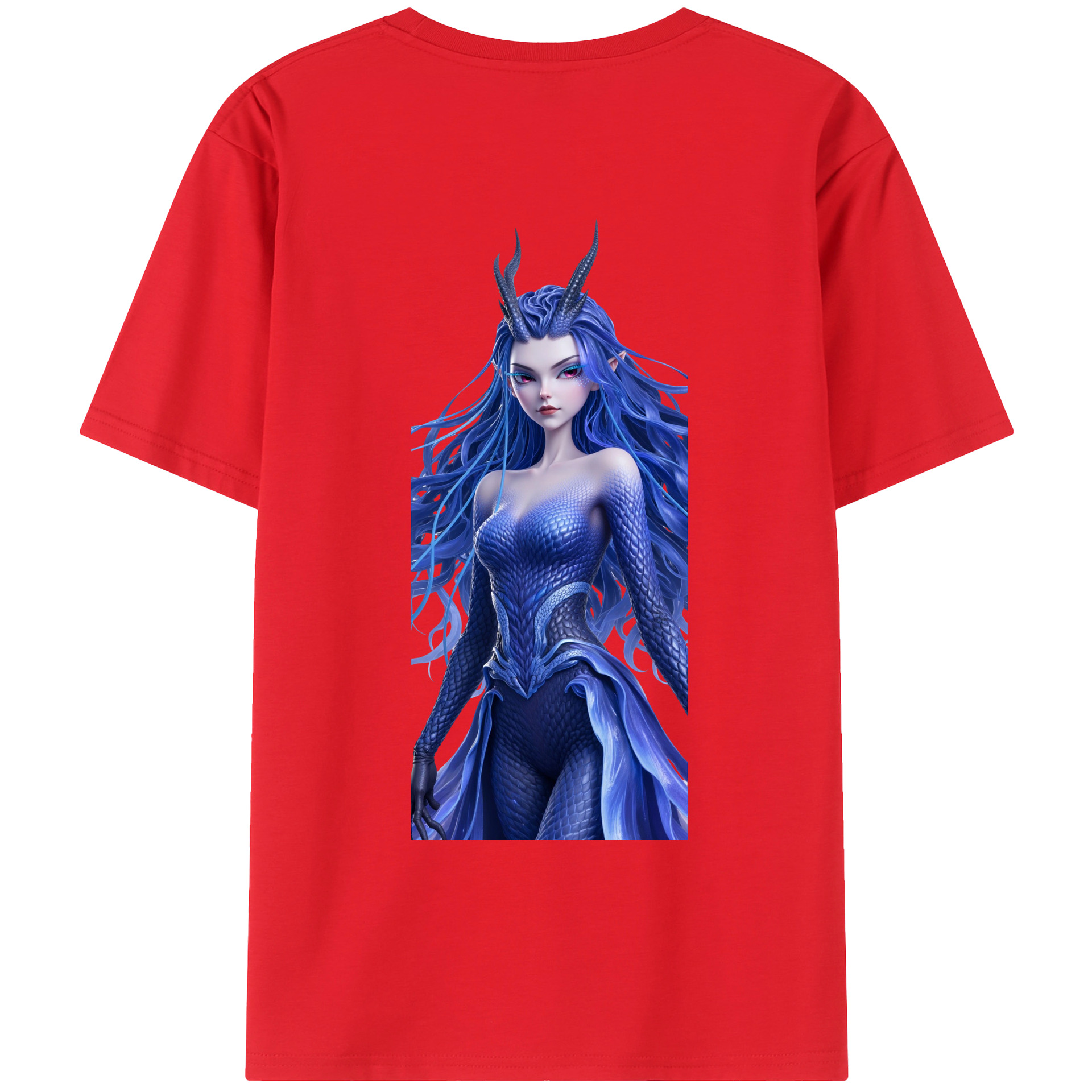 （画像用） Ne Zha 2 ナタ 魔童の大暴れ レディース半袖Tシャツ(バックプリント)