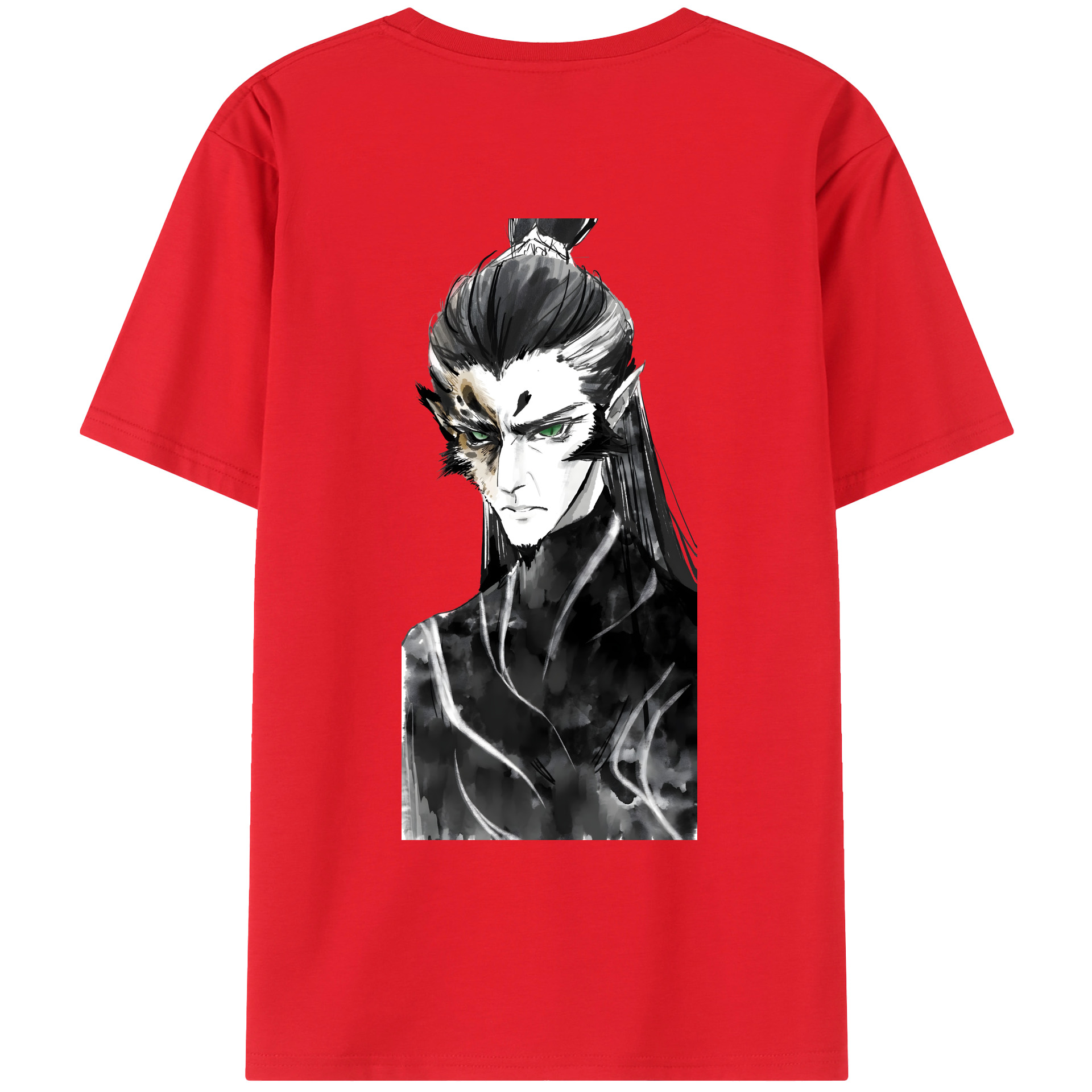 （画像用） Ne Zha 2 ナタ 魔童の大暴れ レディース半袖Tシャツ(バックプリント)