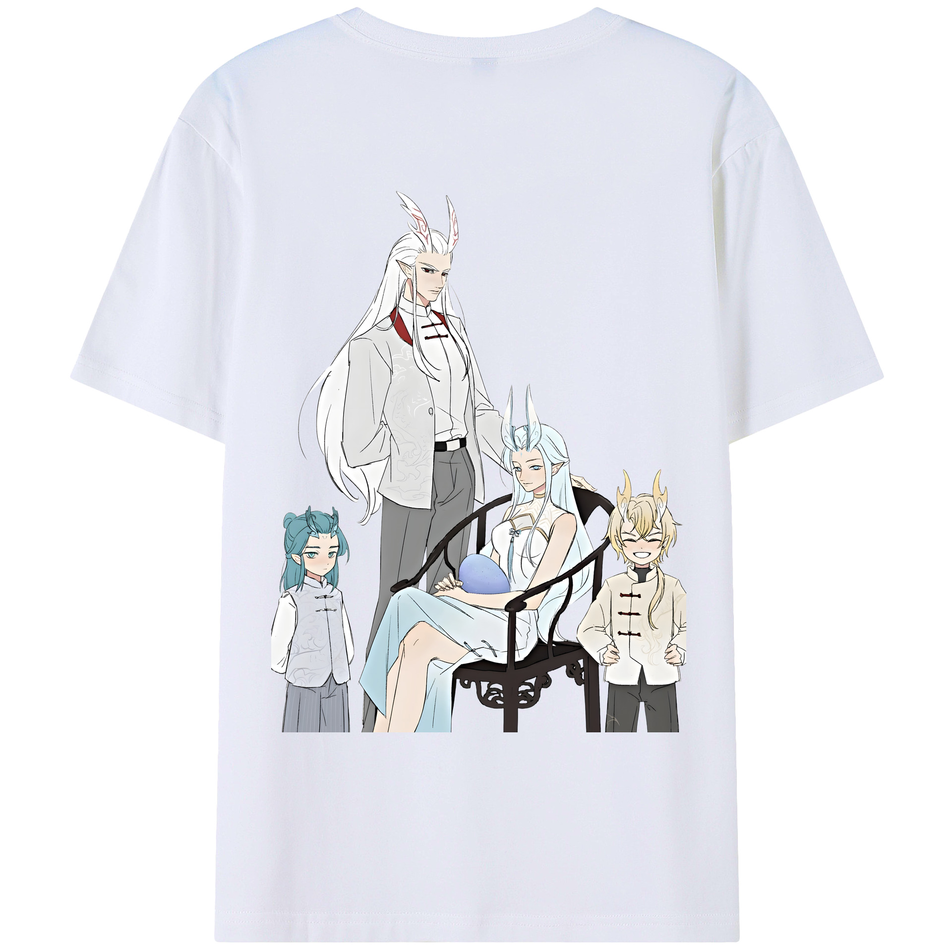 （画像用） Ne Zha 2 ナタ 魔童の大暴れ レディース半袖Tシャツ(バックプリント)