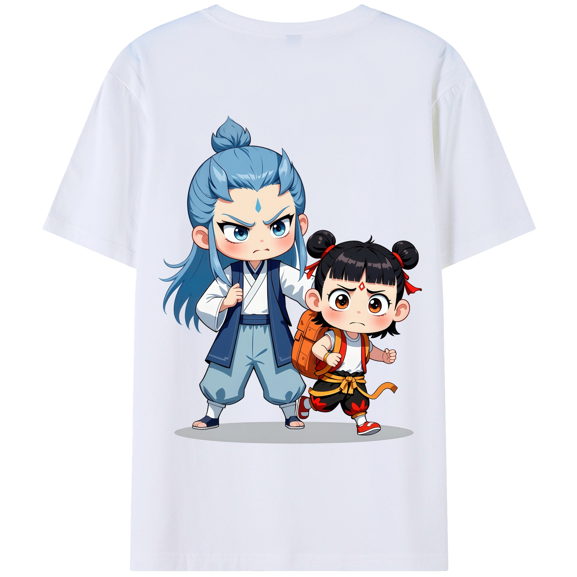 （画像用） Ne Zha 2 ナタ 魔童の大暴れ レディース半袖Tシャツ(バックプリント)