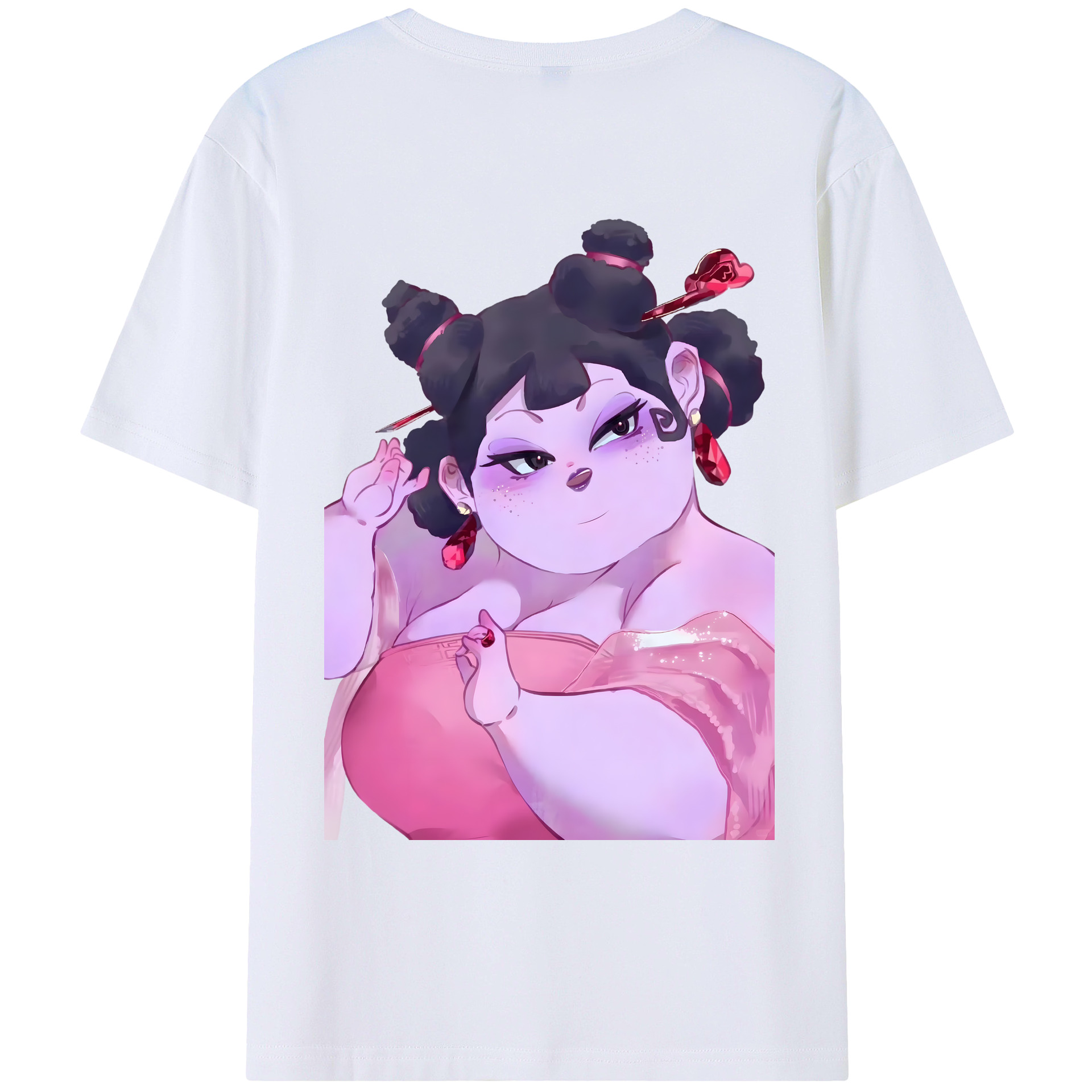 （画像用） Ne Zha 2 ナタ 魔童の大暴れ レディース半袖Tシャツ(バックプリント)