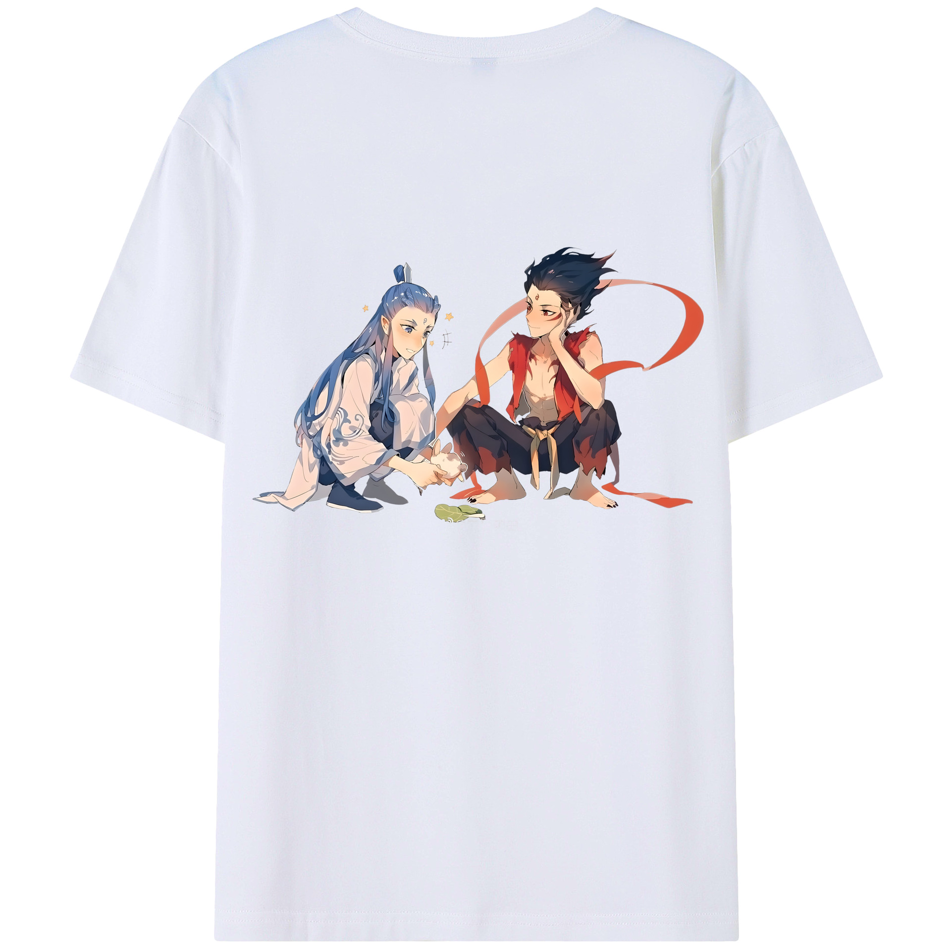 （画像用） Ne Zha 2 ナタ 魔童の大暴れ レディース半袖Tシャツ(バックプリント)